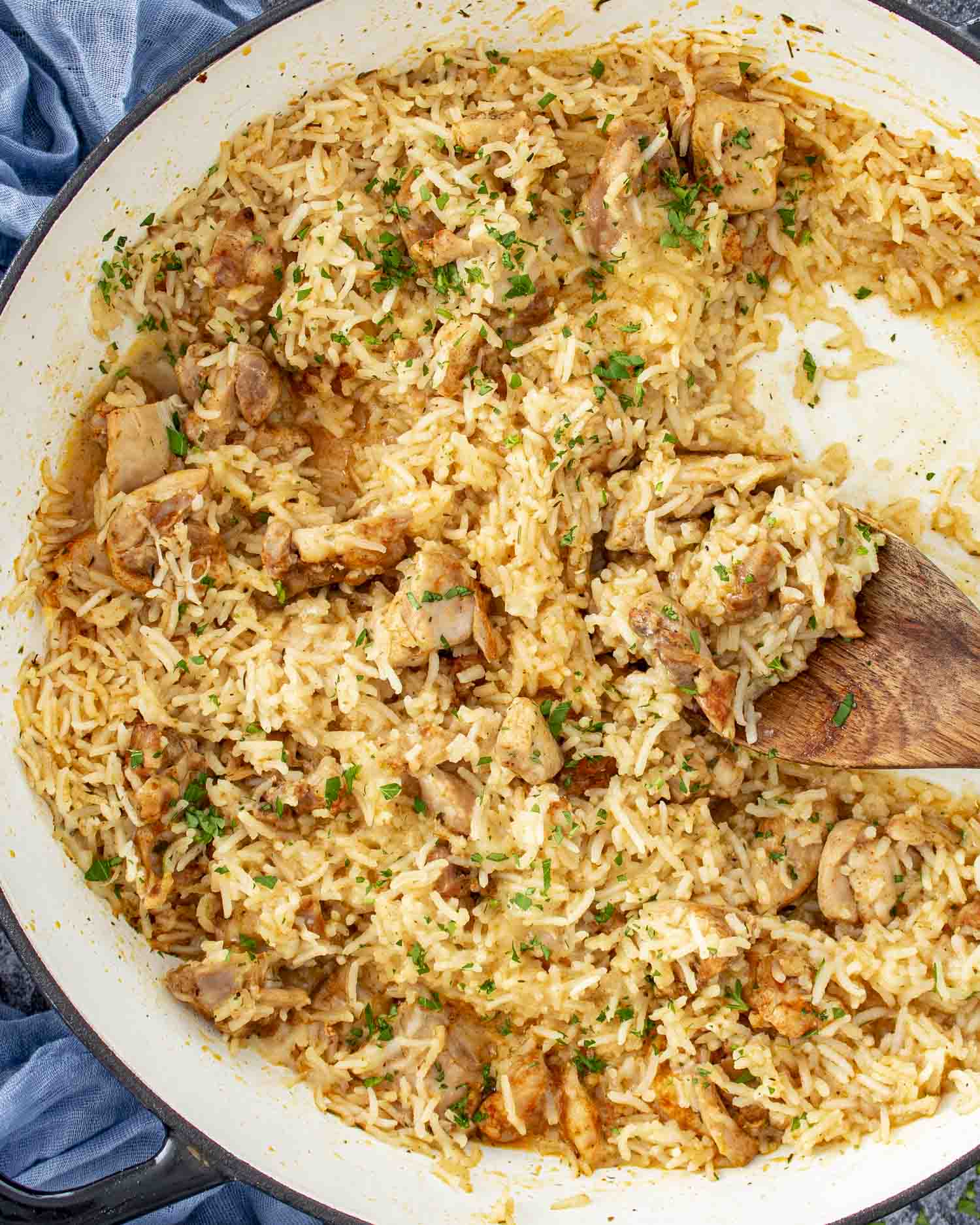 Roast Chicken with One-Pan Spinach and Parmesan Rice