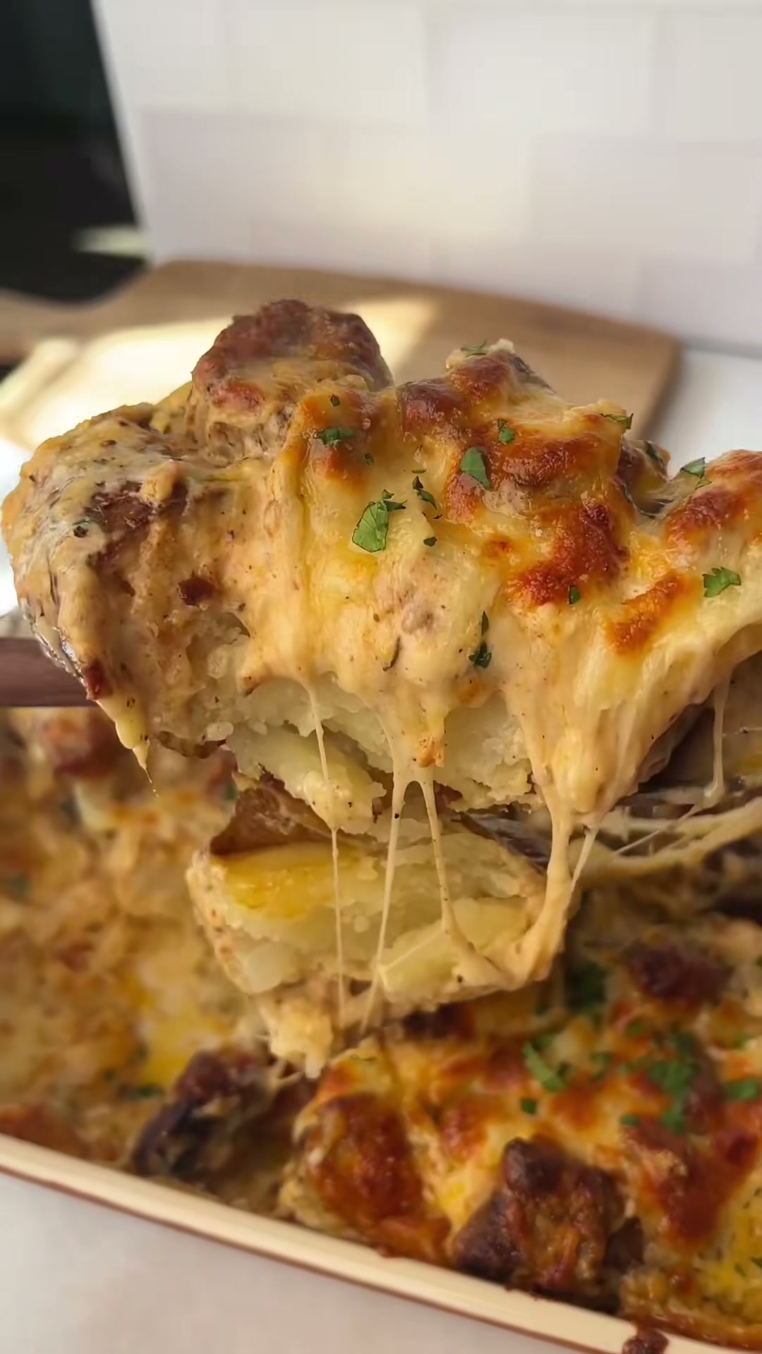 Steak Alfredo Loaded Potatoes