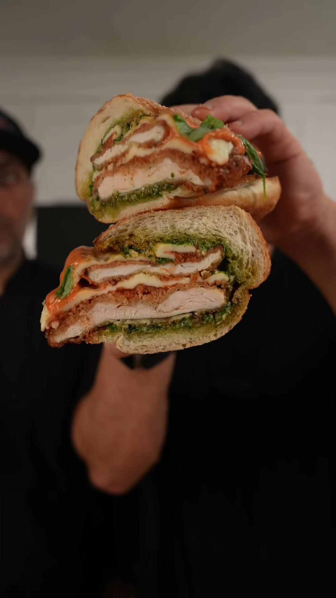 Chicken Parmesan Sandwich with Pesto