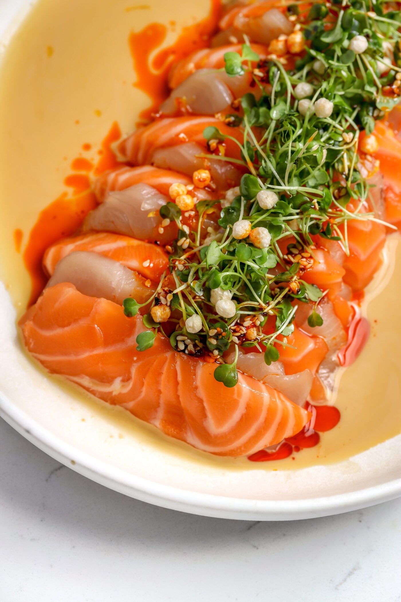 Lemon Truffle Salmon Sashimi