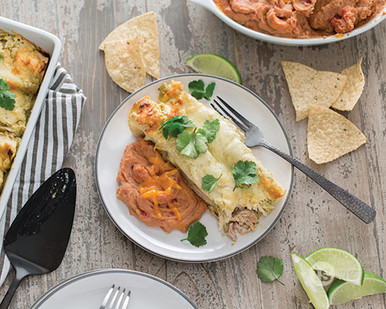 Chile Verde Enchiladas