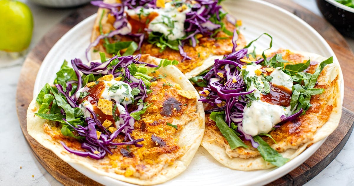 Hot Chicken Smashed Tacos