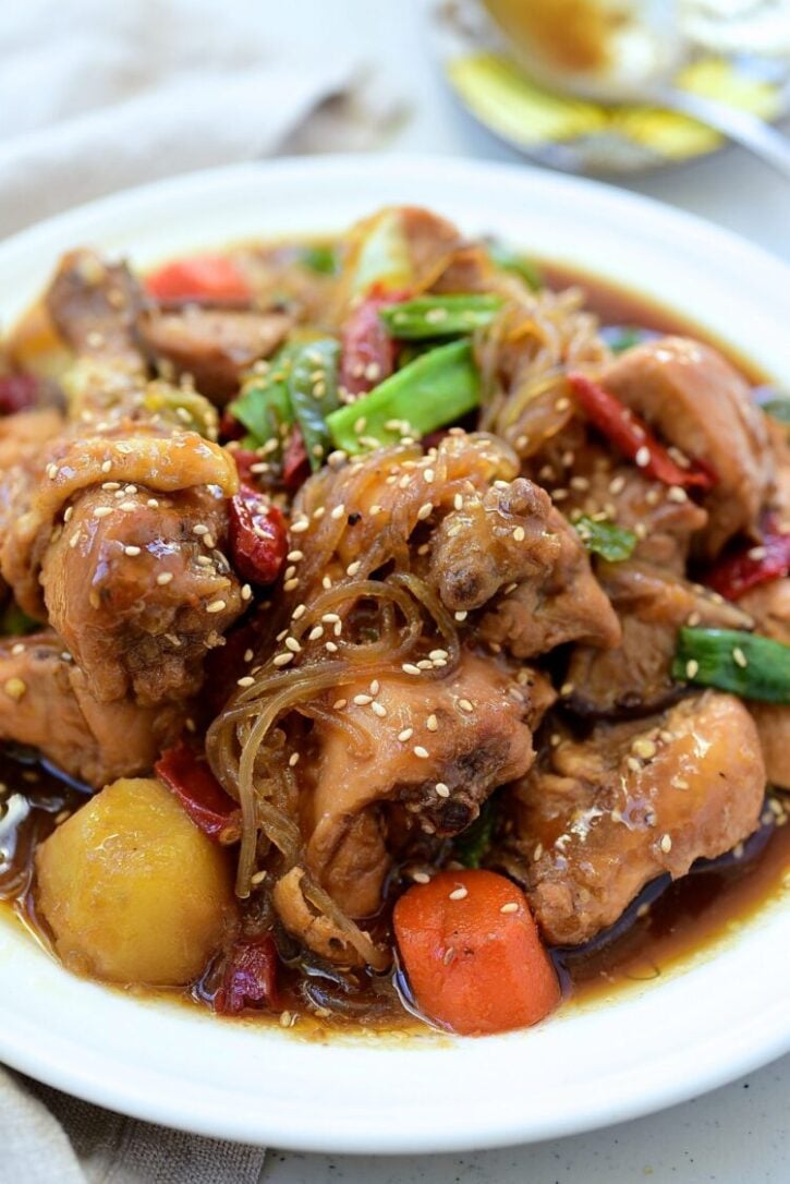 Korean Braised Chicken (Jjimdak)