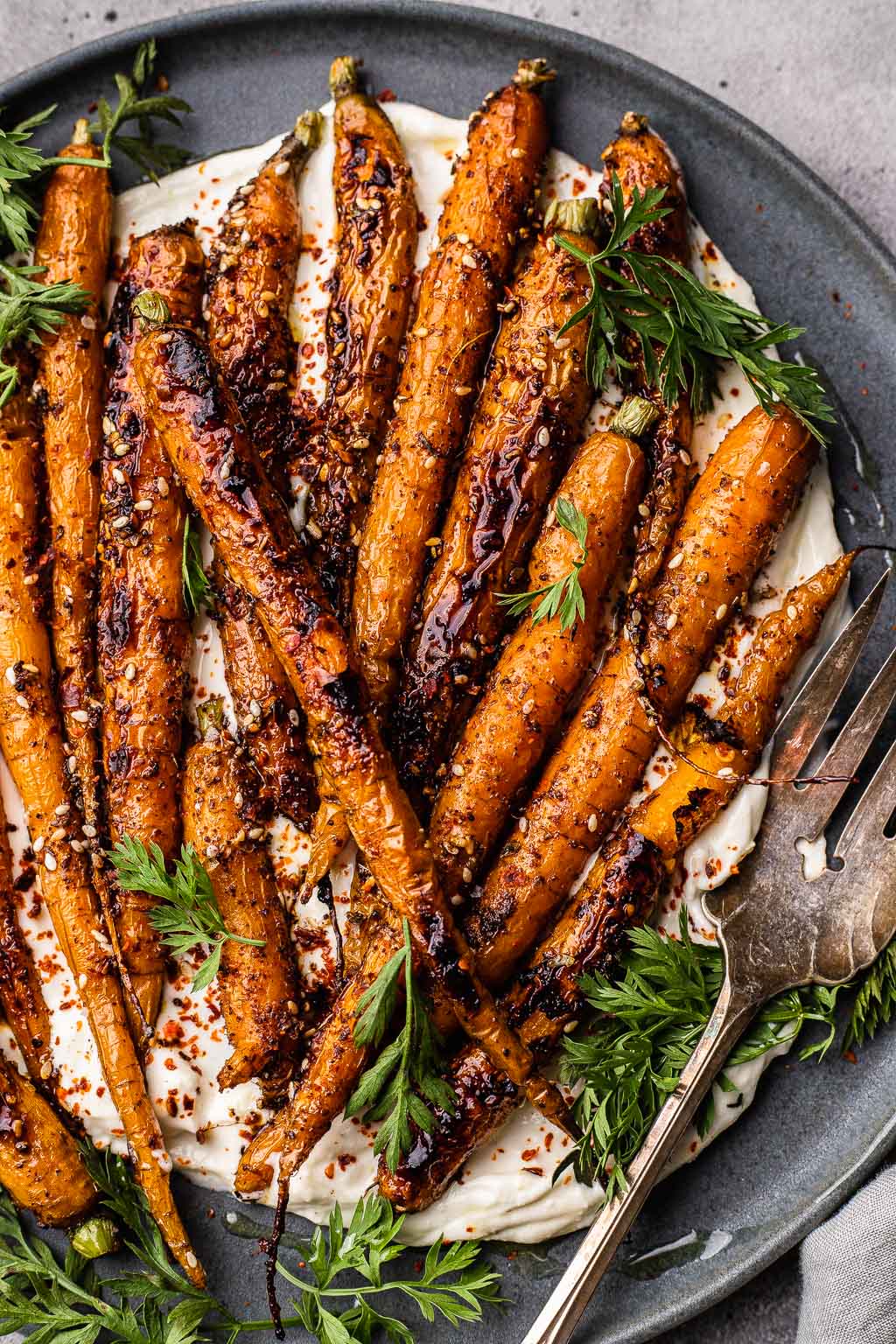Mediterranean Roasted Carrots with Whipped Feta