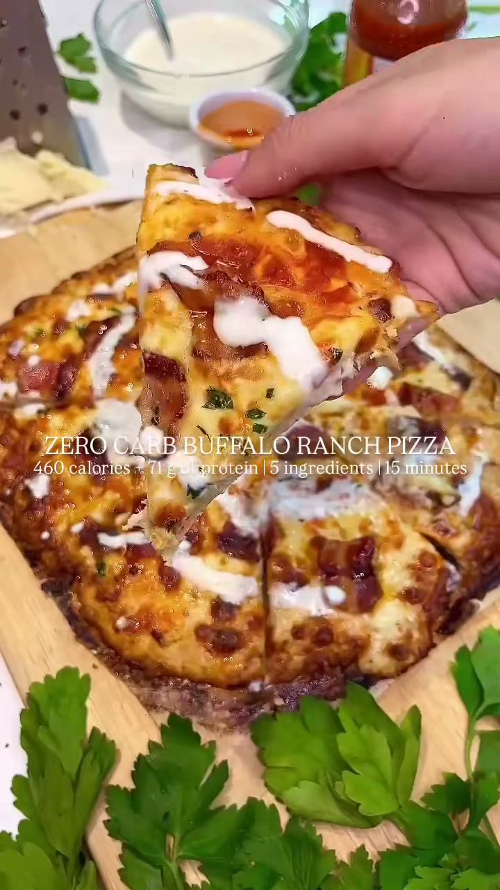 Chicken Crust Buffalo Ranch Pizza