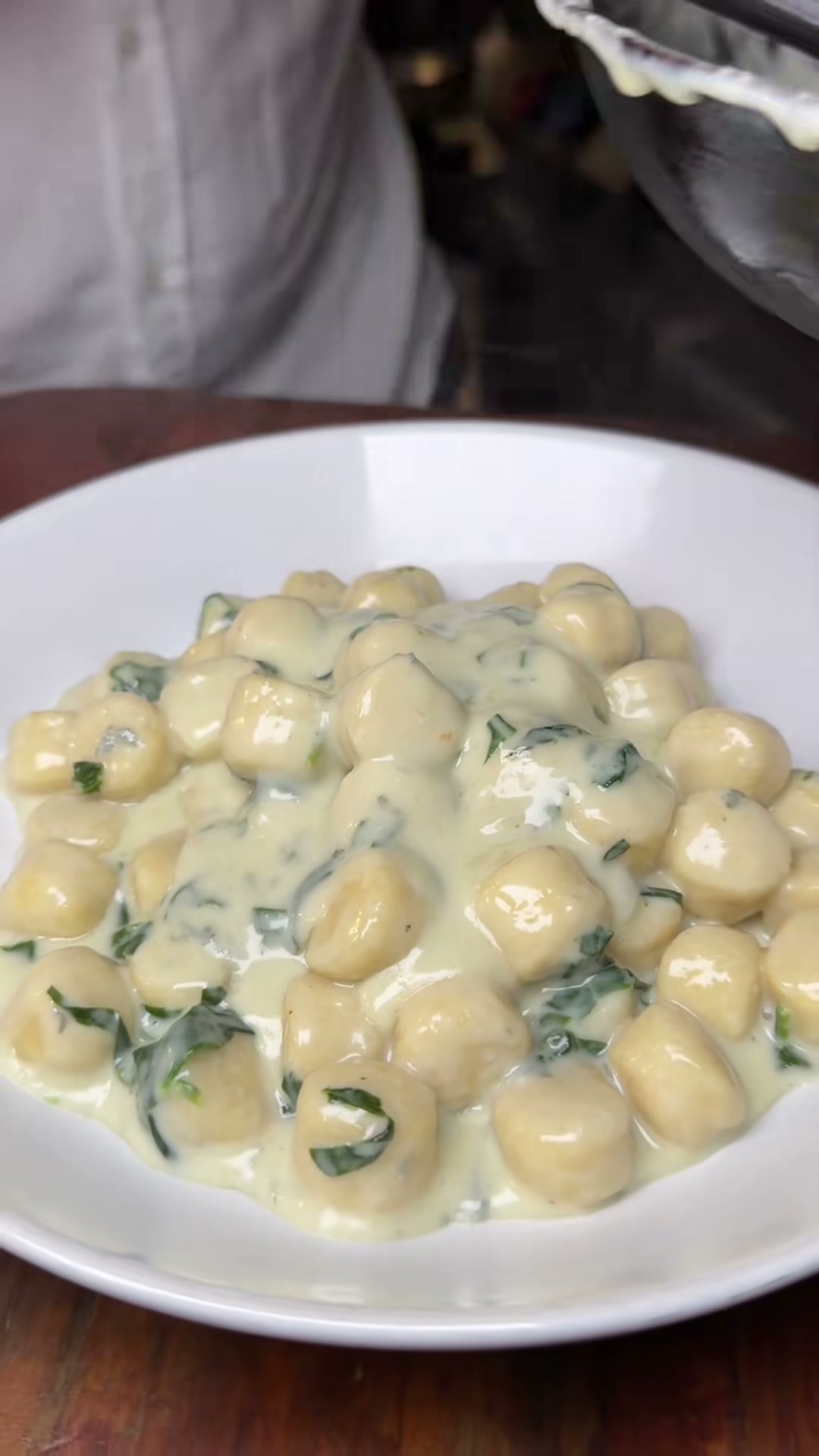 Gnocchi with Gorgonzola and Spinach