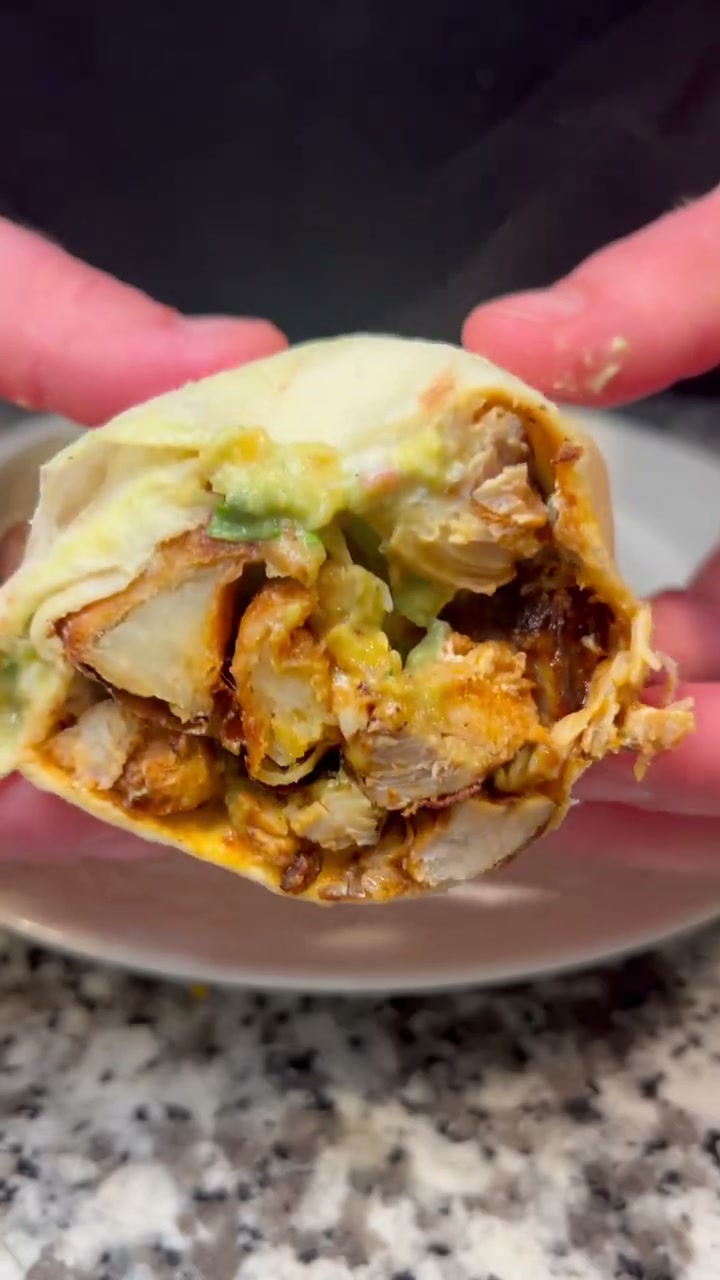 California Burrito with Salsa Verde and Guacamole