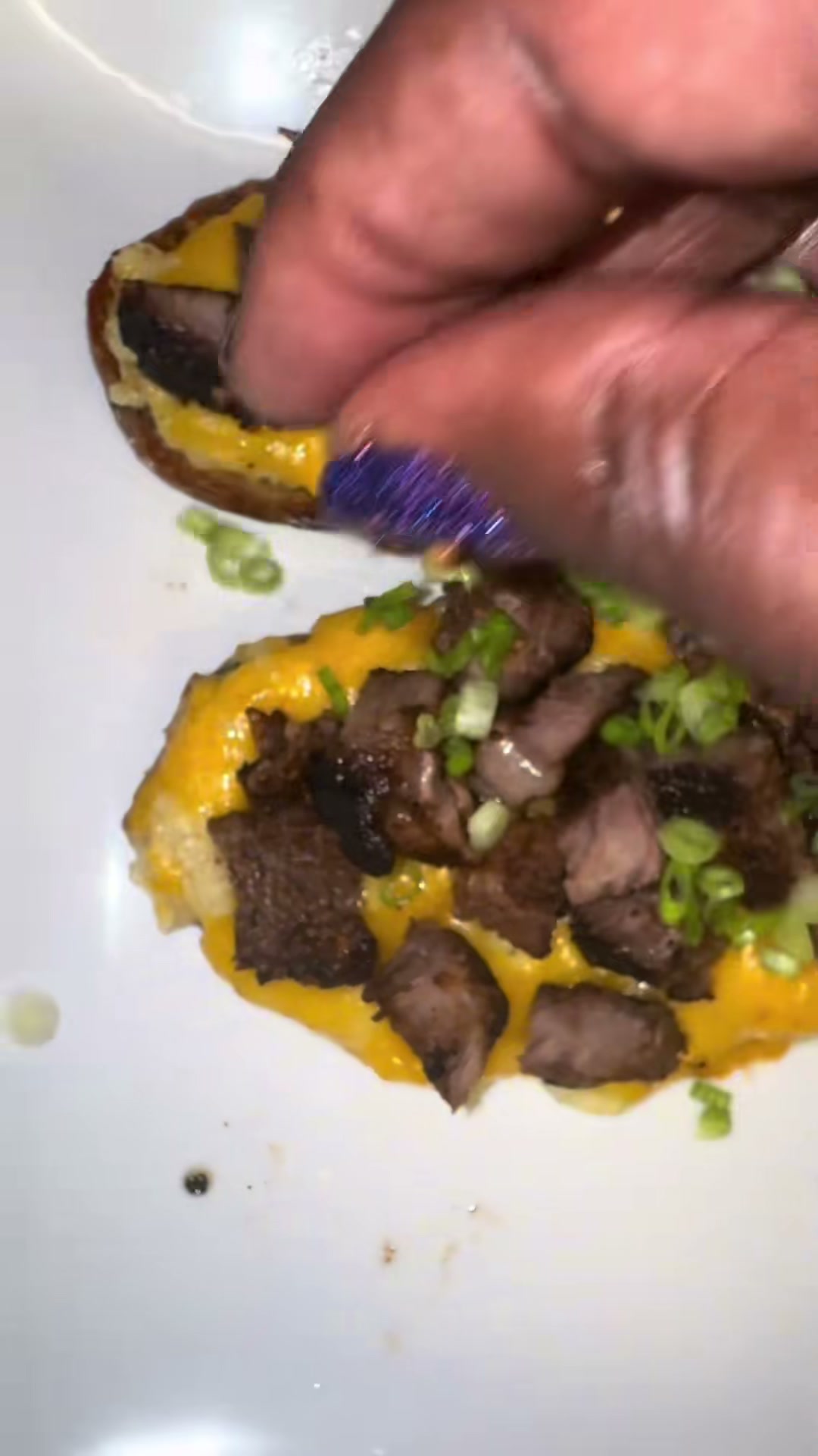 Steak and Cheese Loaded Potato Skins