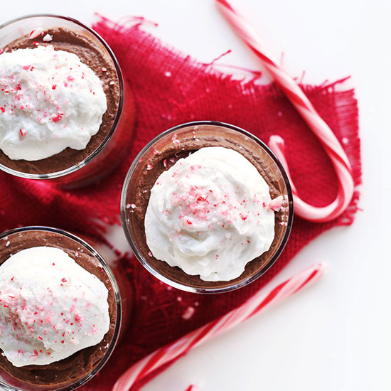 3-Ingredient Dark Chocolate Peppermint Mousse