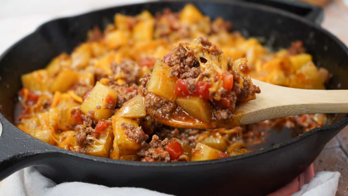Cheesy Taco Potato Skillet