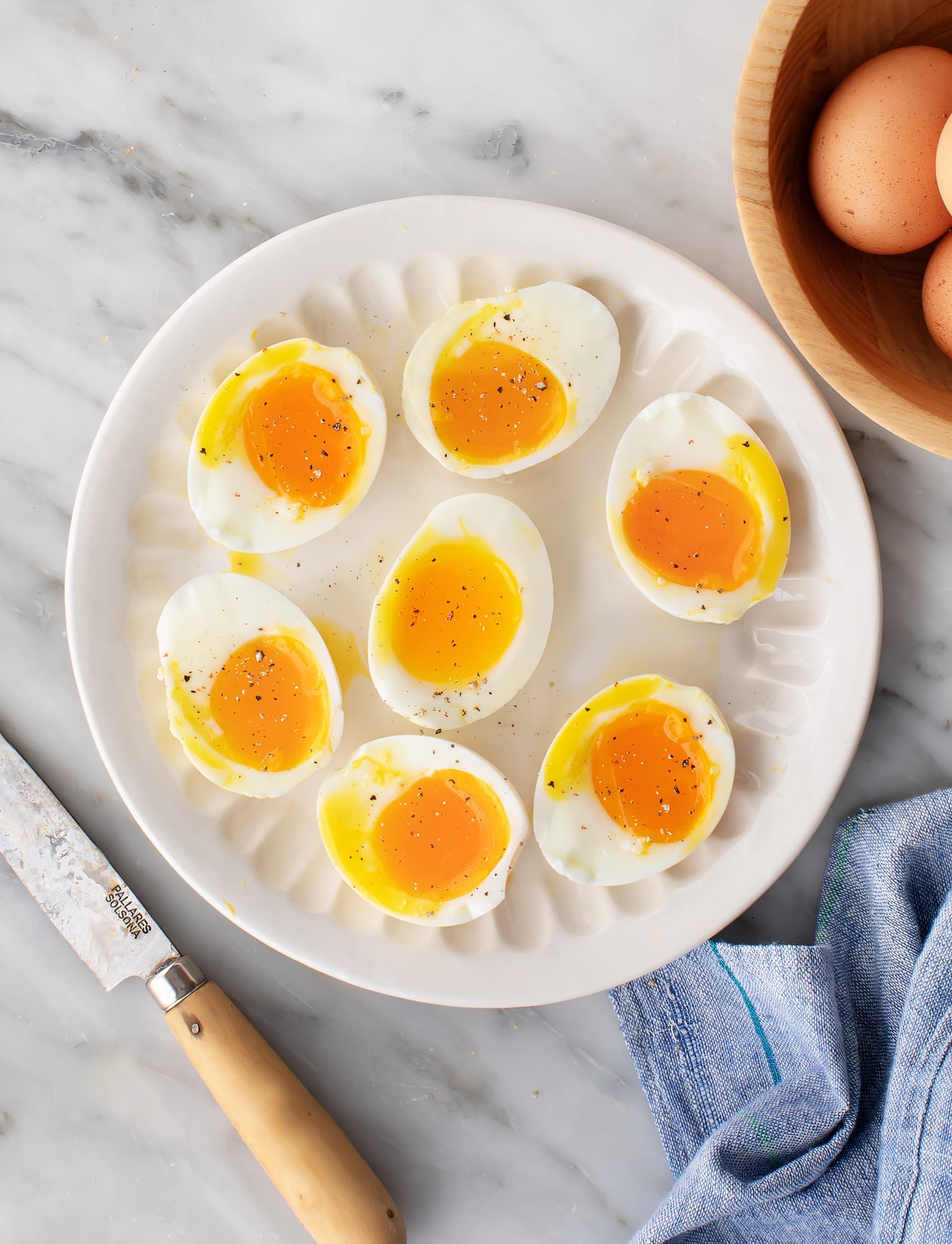 Soft-Boiled Eggs With Runny Yolk