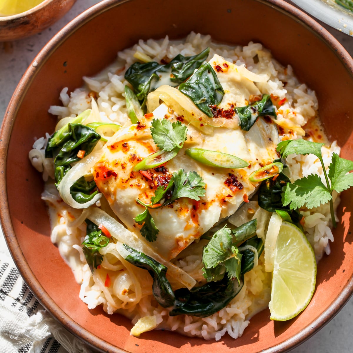 Coconut Lime Poached Cod