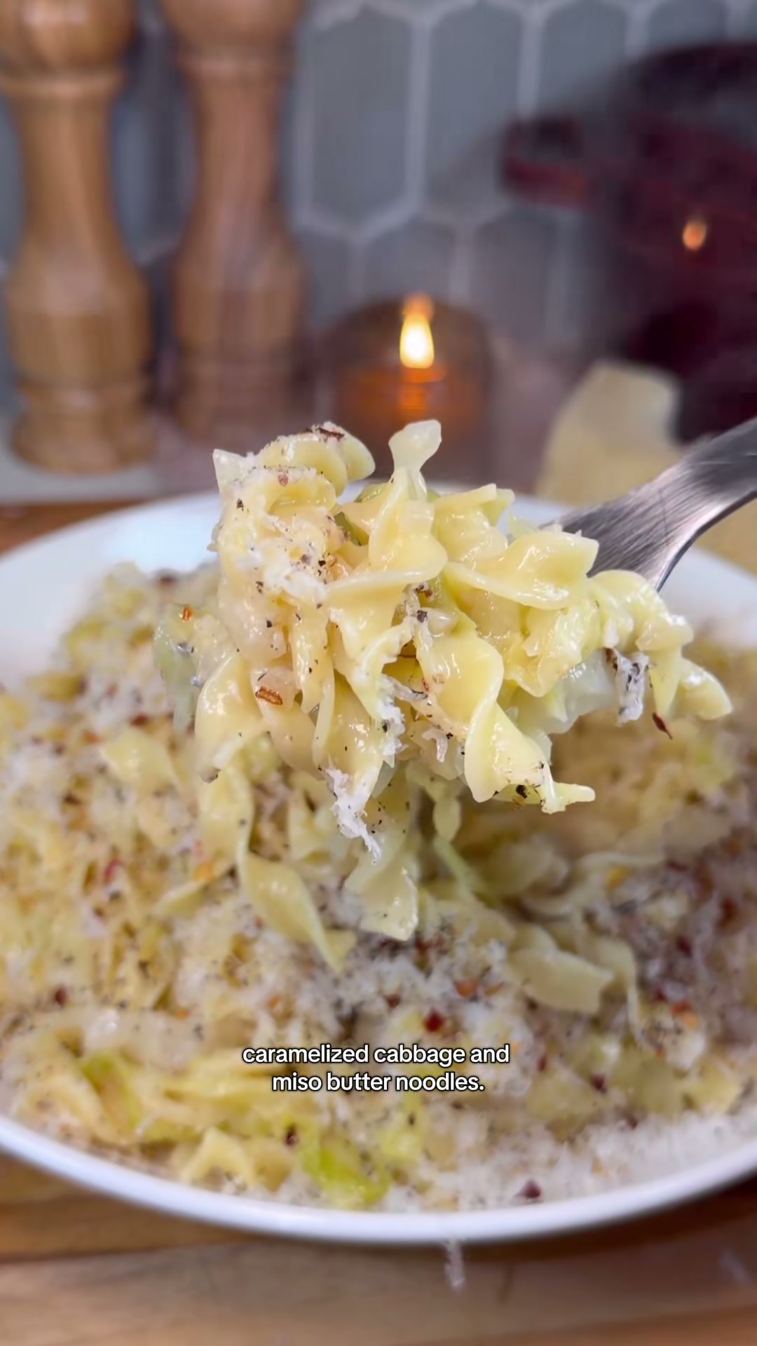 Caramelized Cabbage and Miso Butter Noodles