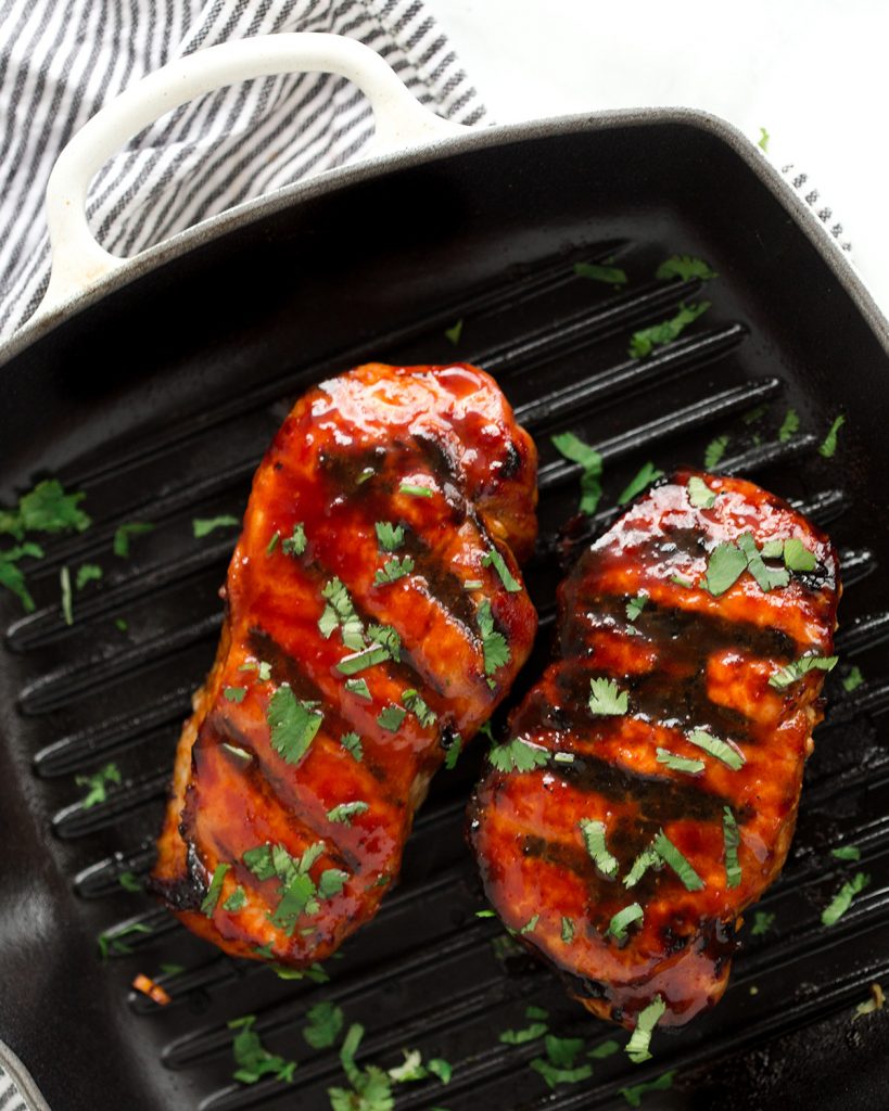 Korean Soy Glazed Pork Chops
