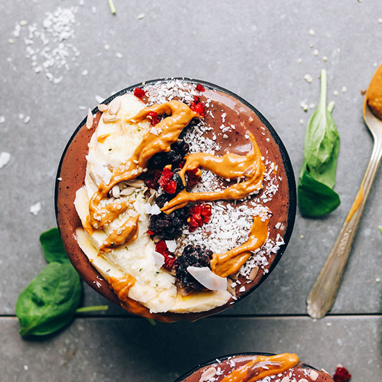 Peanut Butter & Jelly Açaí Bowls