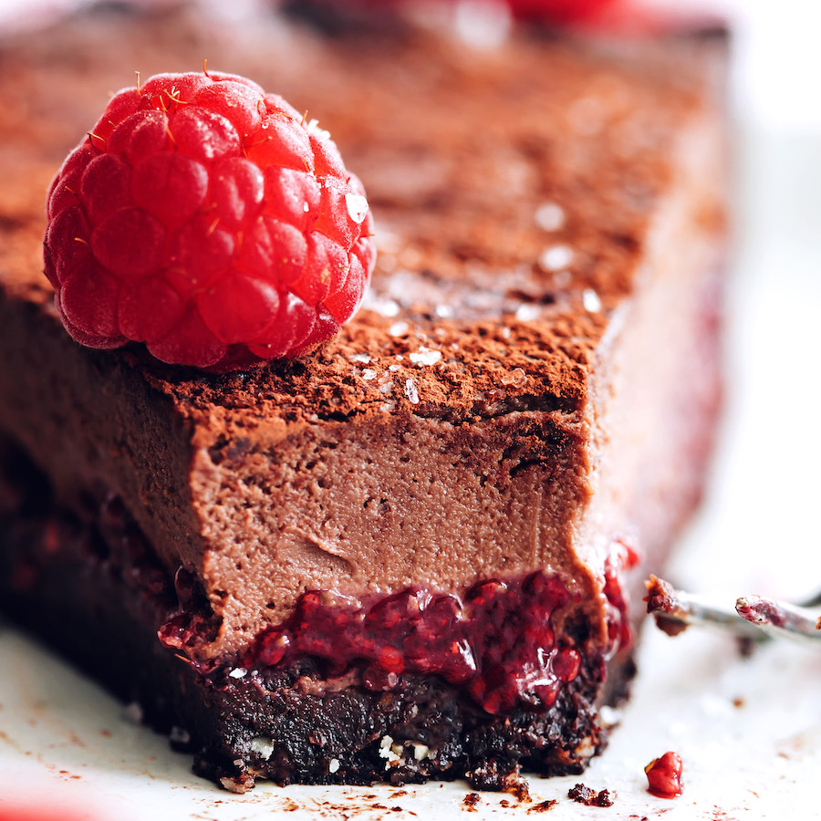 Vegan Raspberry Chocolate Ganache Tart