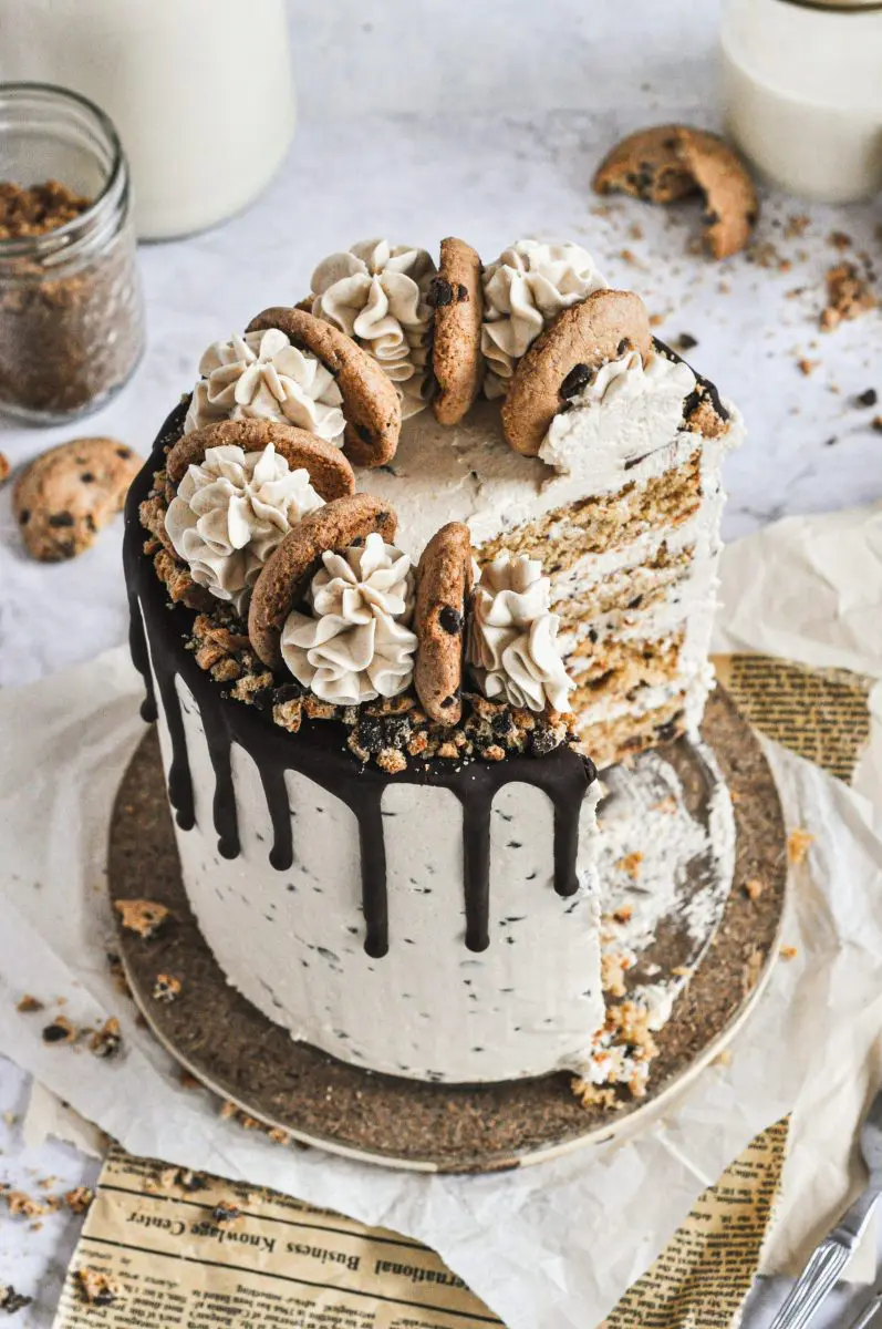 Chocolate Chip Cookie Cake (Dairy-Free)