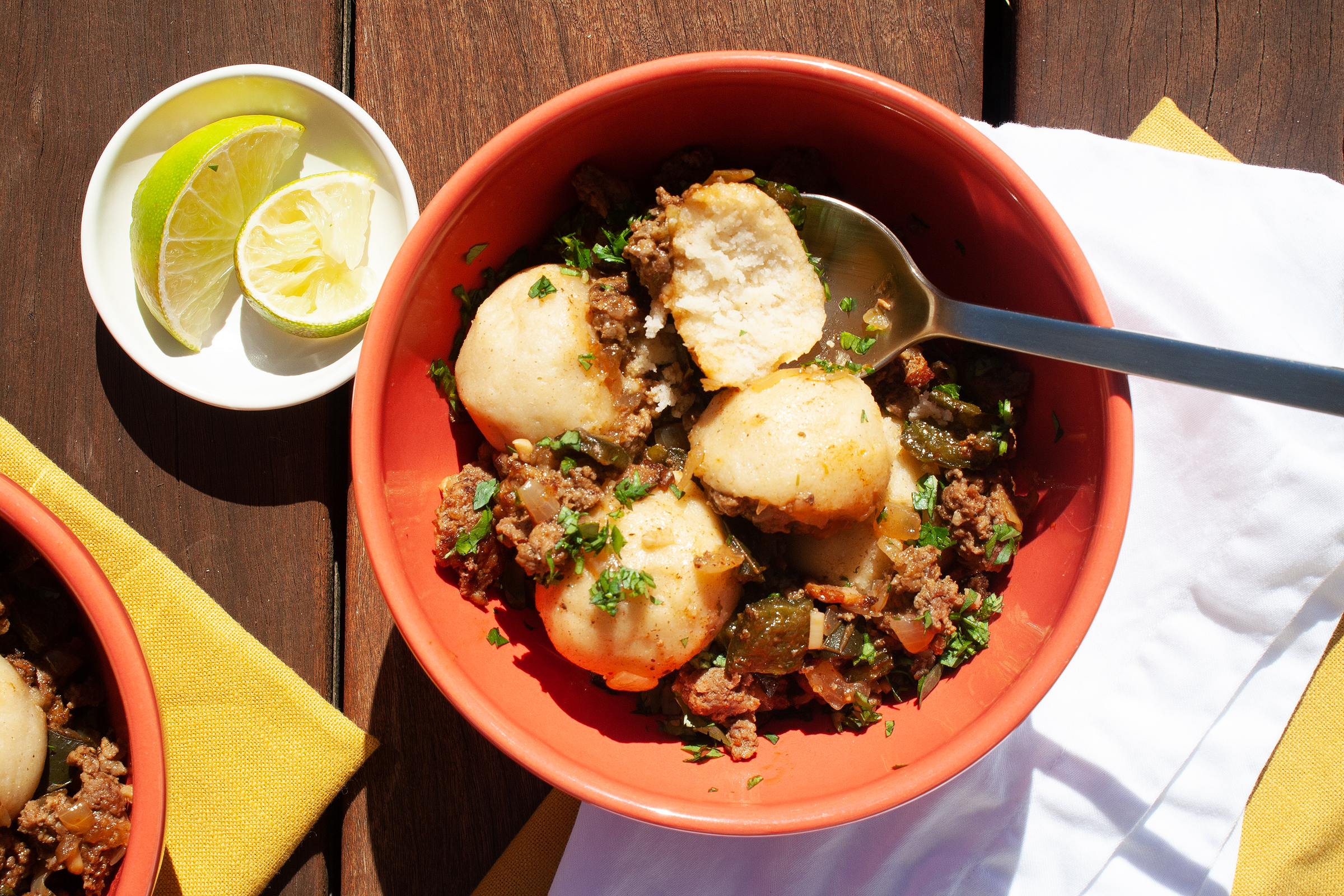 Chipotle Beef with Masa Dumplings