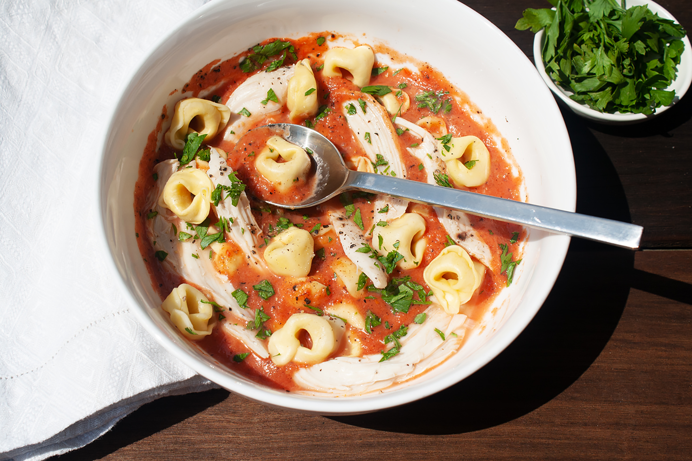Creamy Tomato Tortellini with Chicken