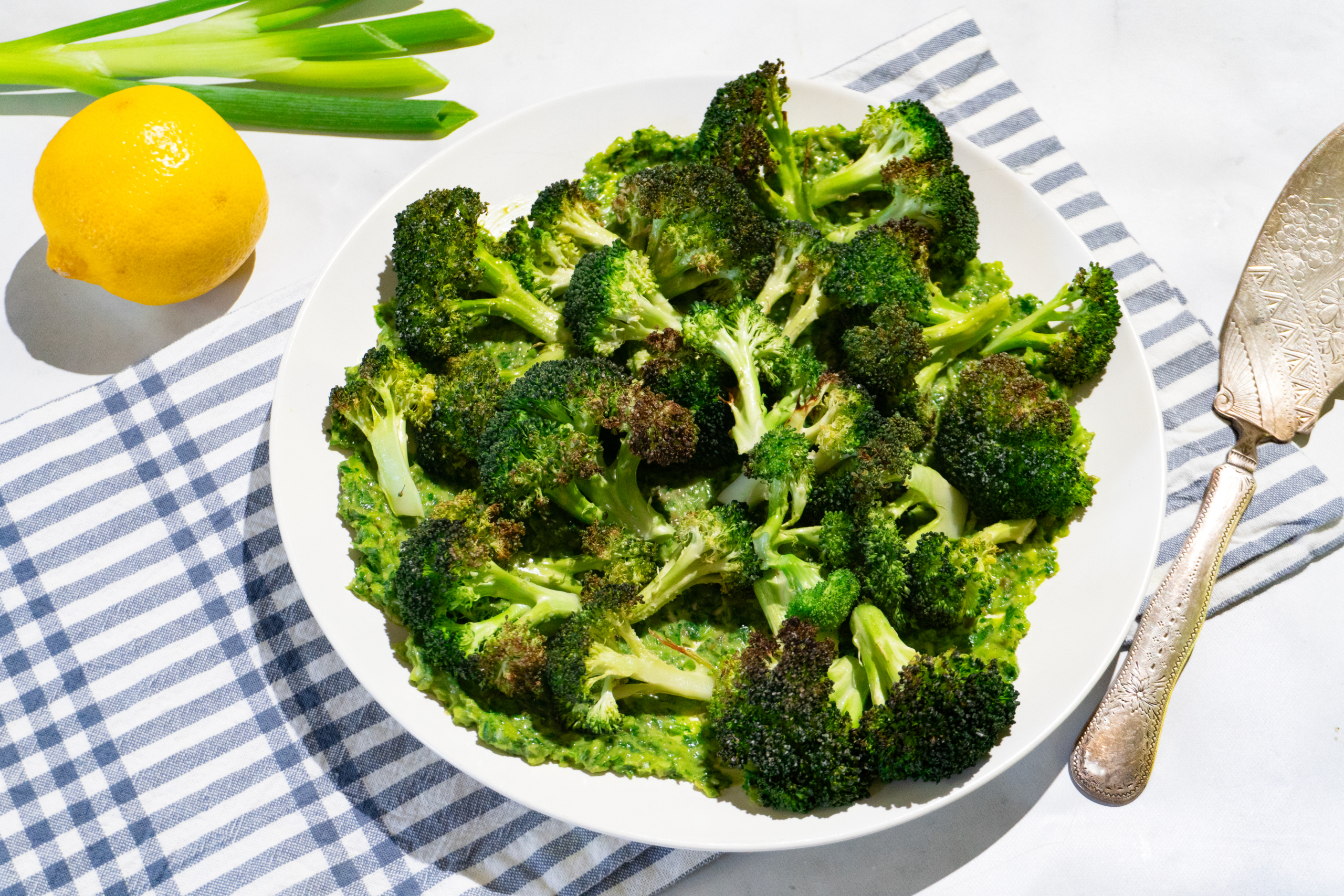 Crisp Broccoli with Salsa Verde