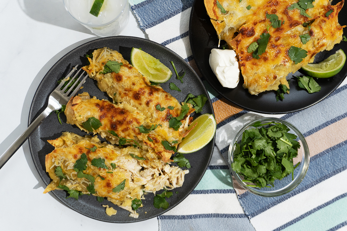 Green Chile Chicken Enchiladas