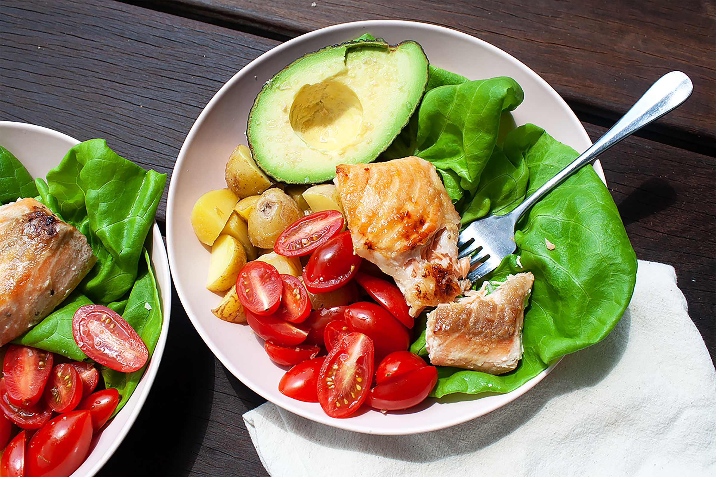Honey Lemon Salmon with Avocado and Tomato