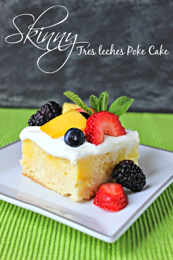 Skinny Tres Leches Poke Cake