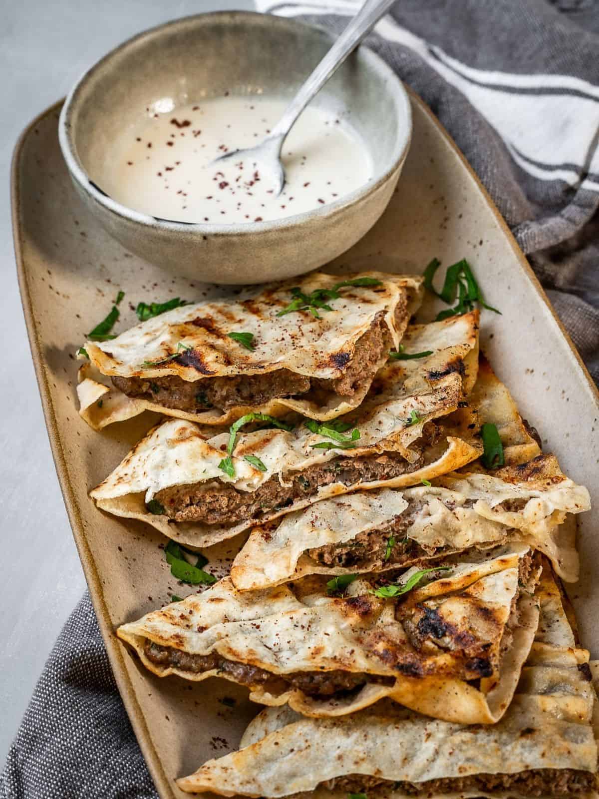Arayes (Authentic Middle Eastern Meat Stuffed Pitas)