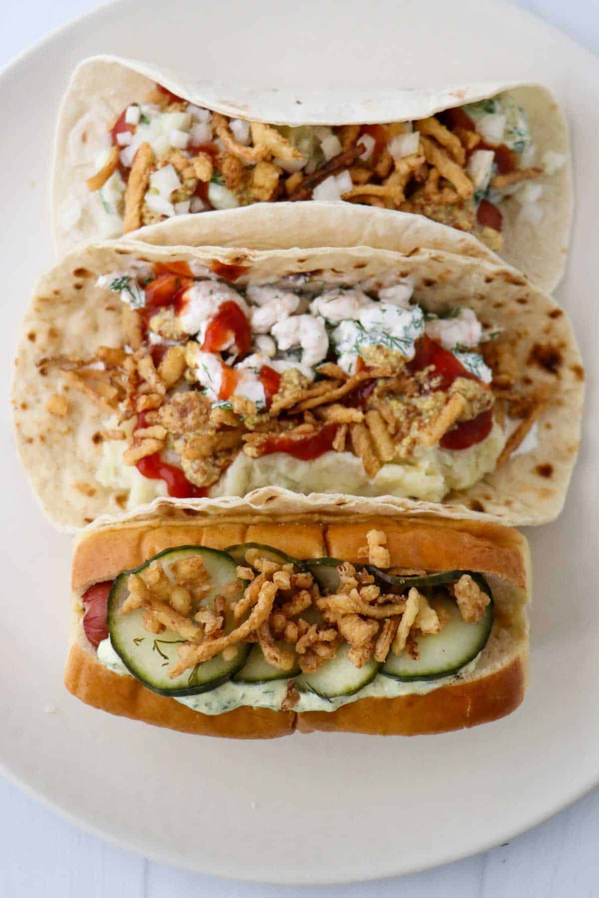 Scandinavian Hot Dogs 3 Ways: Norwegian, Swedish, and Danish