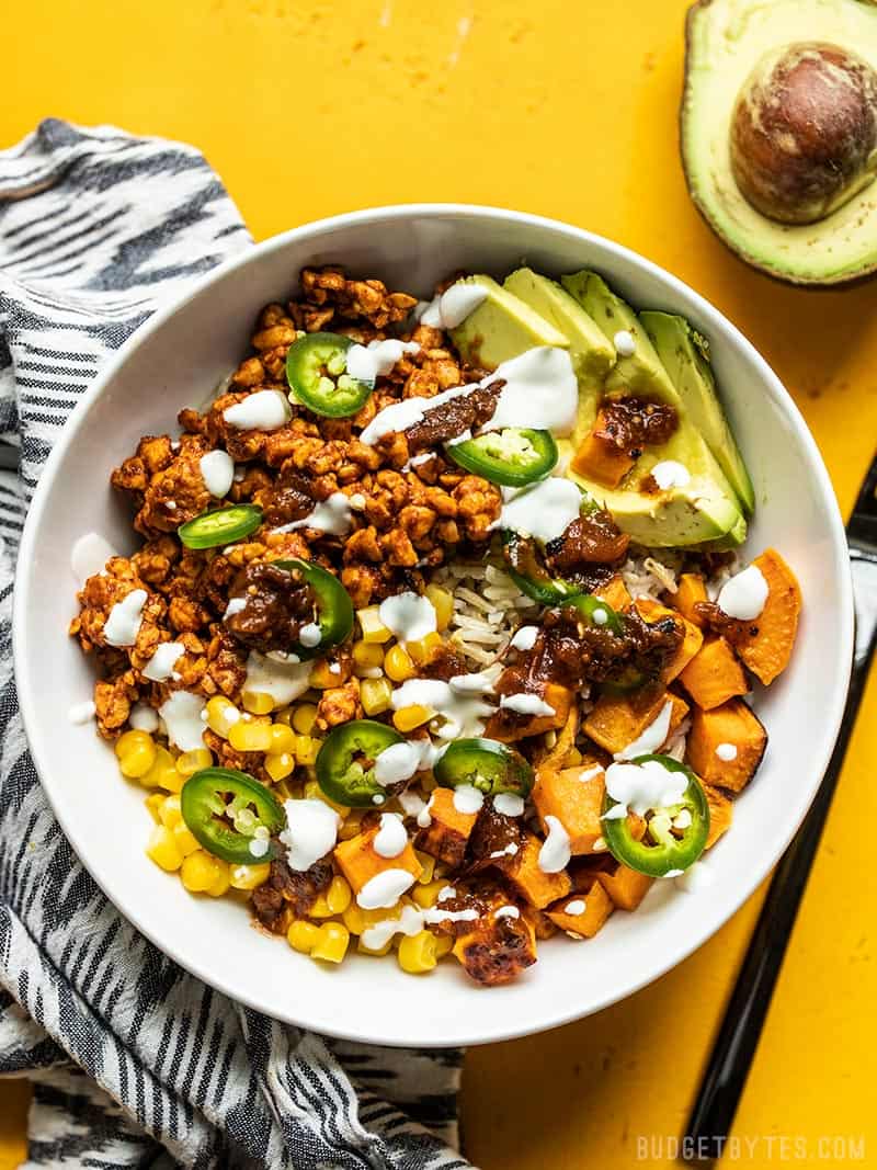 Tempeh Burrito Bowls