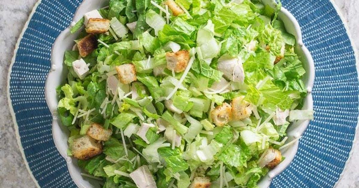 Low FODMAP Chopped Chicken Caesar Salad