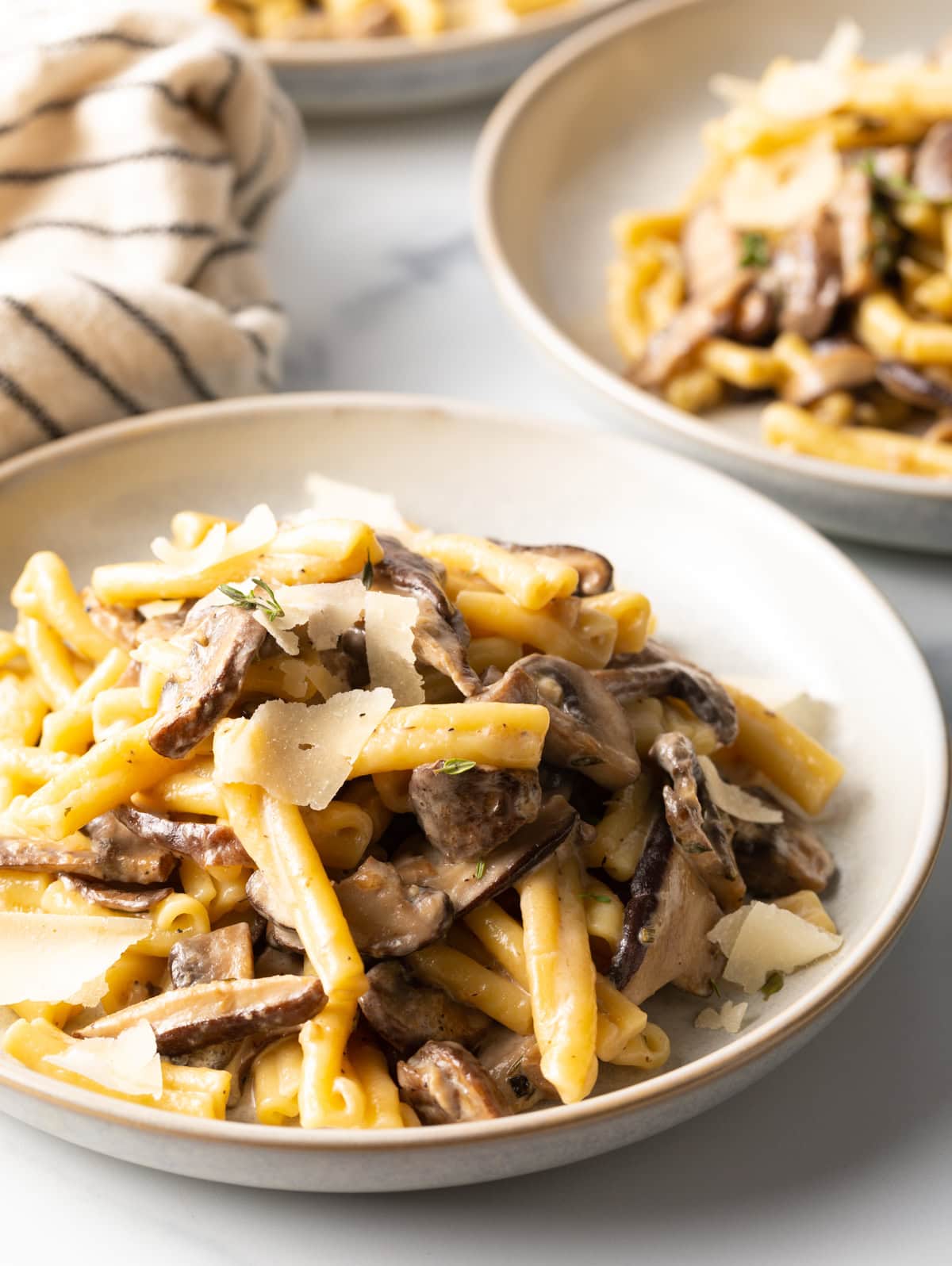 Gemelli Pasta with Creamy Mushroom Sauce Recipe