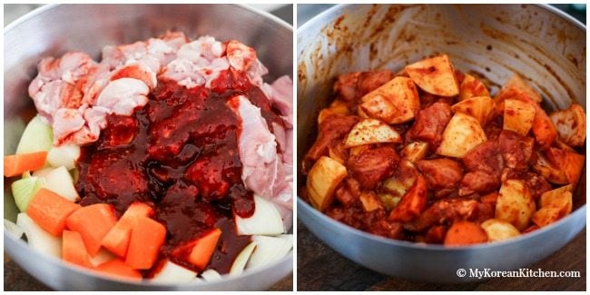 Korean Spicy Braised Chicken and Potatoes