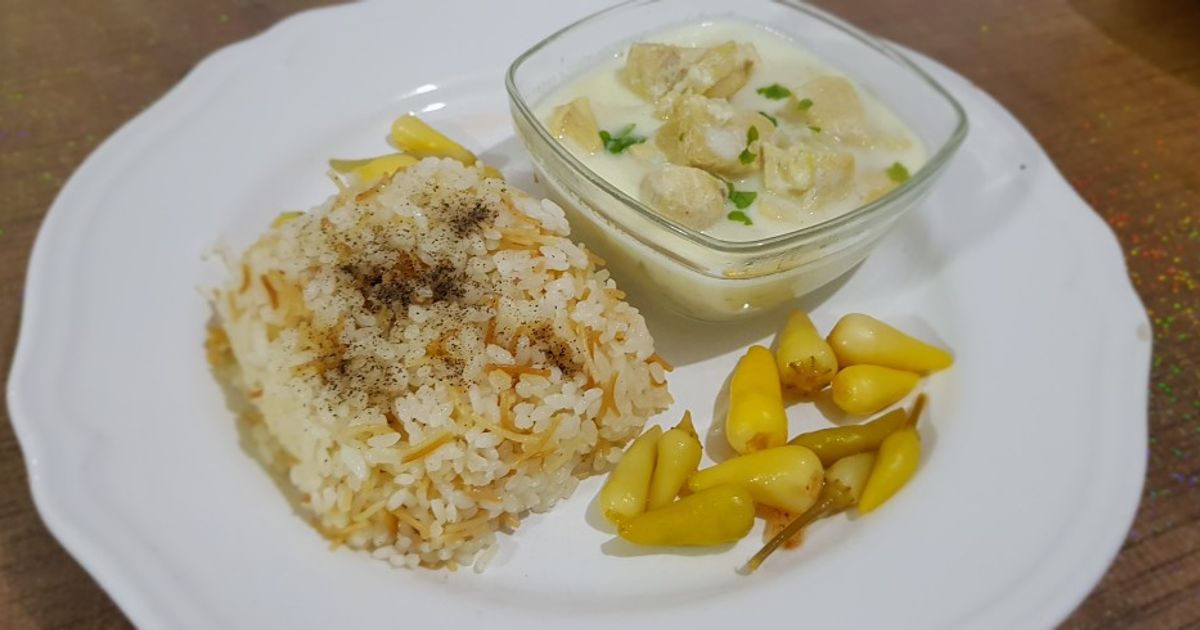 Chicken Shakriyeh with rice