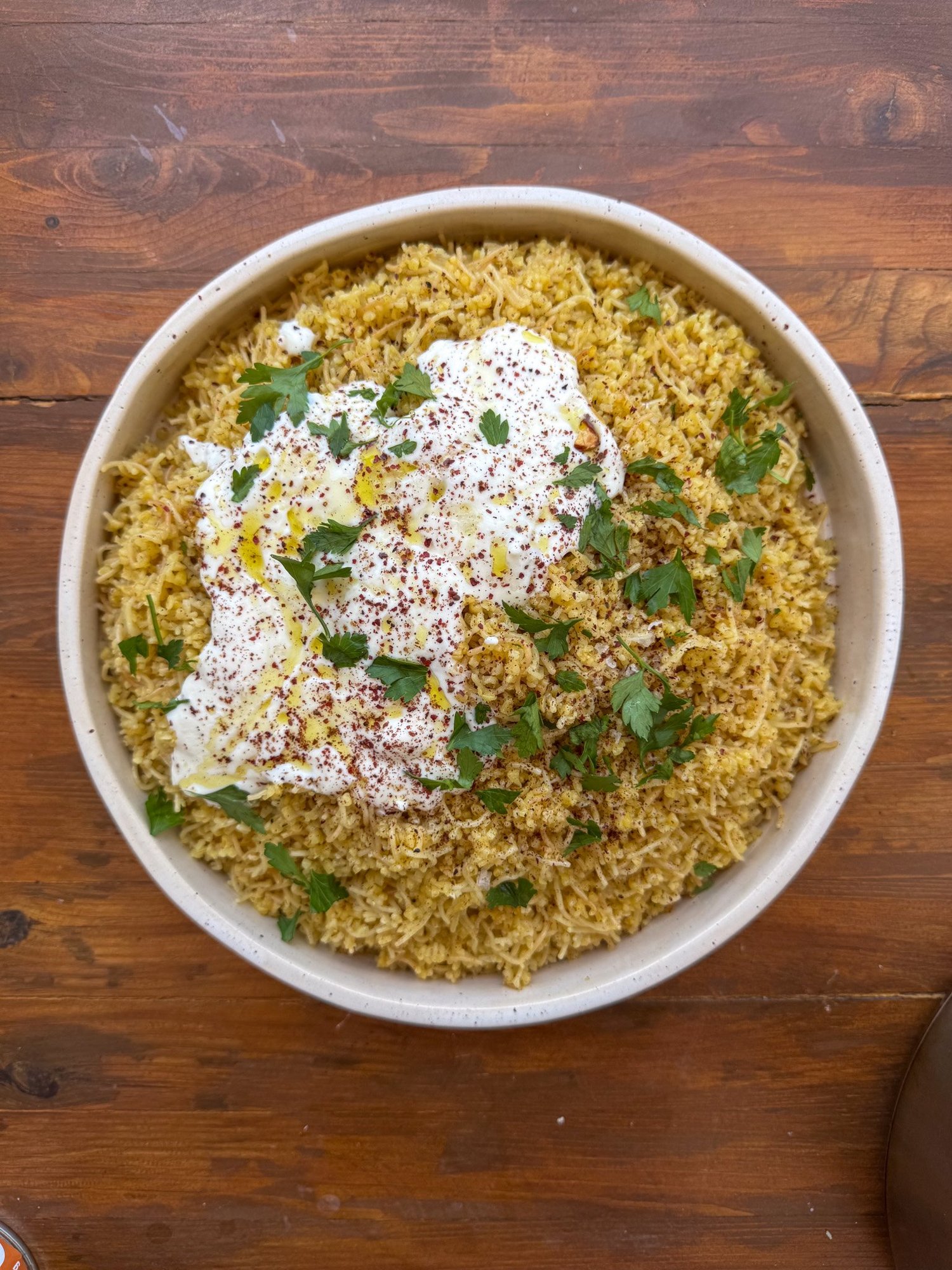 Cypriot Bulgur Wheat Pilaf (Pilafi Me Fide)