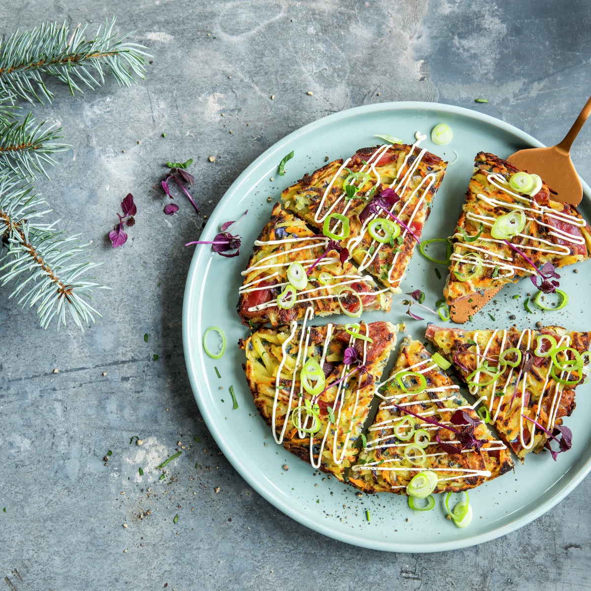 Potetkake med pinnekjøtt