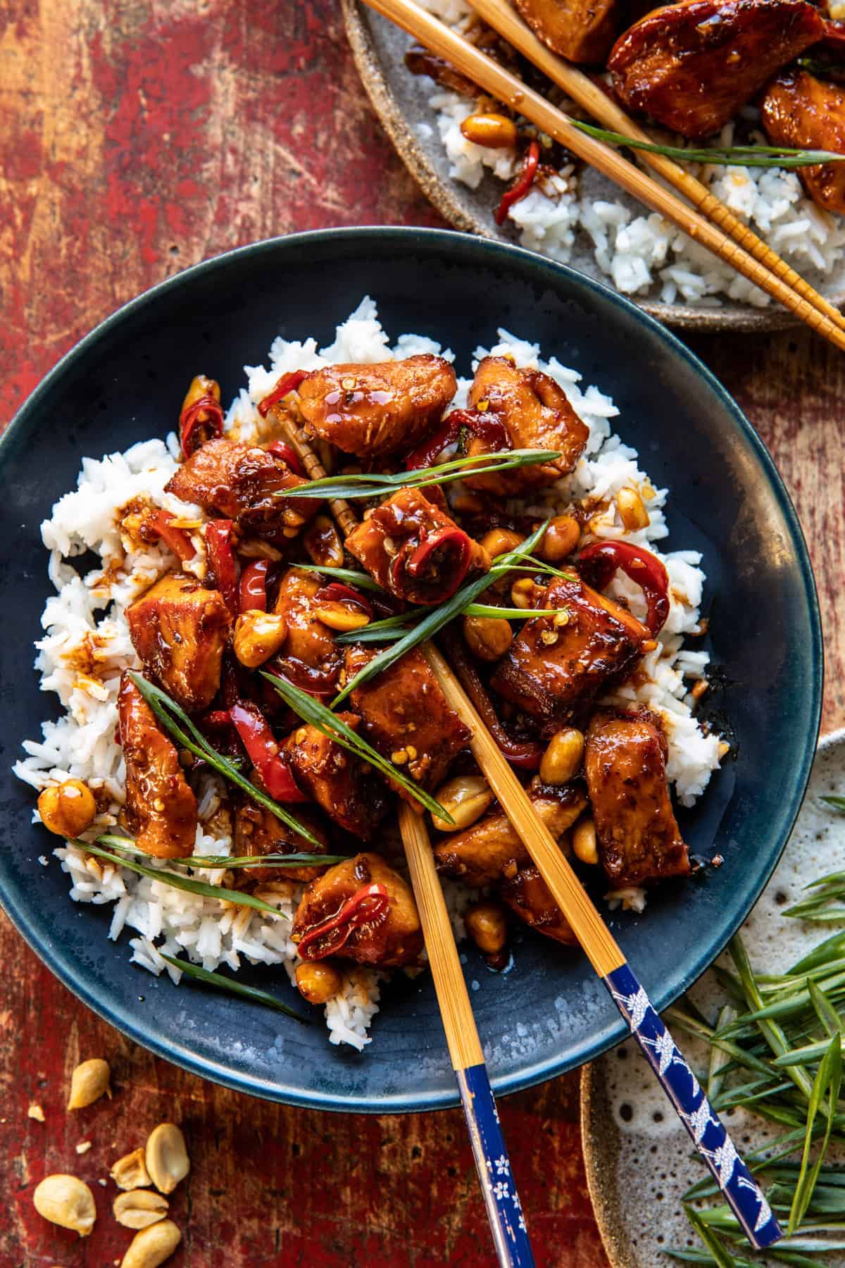 Healthier 25 Minute Kung Pao Chicken.