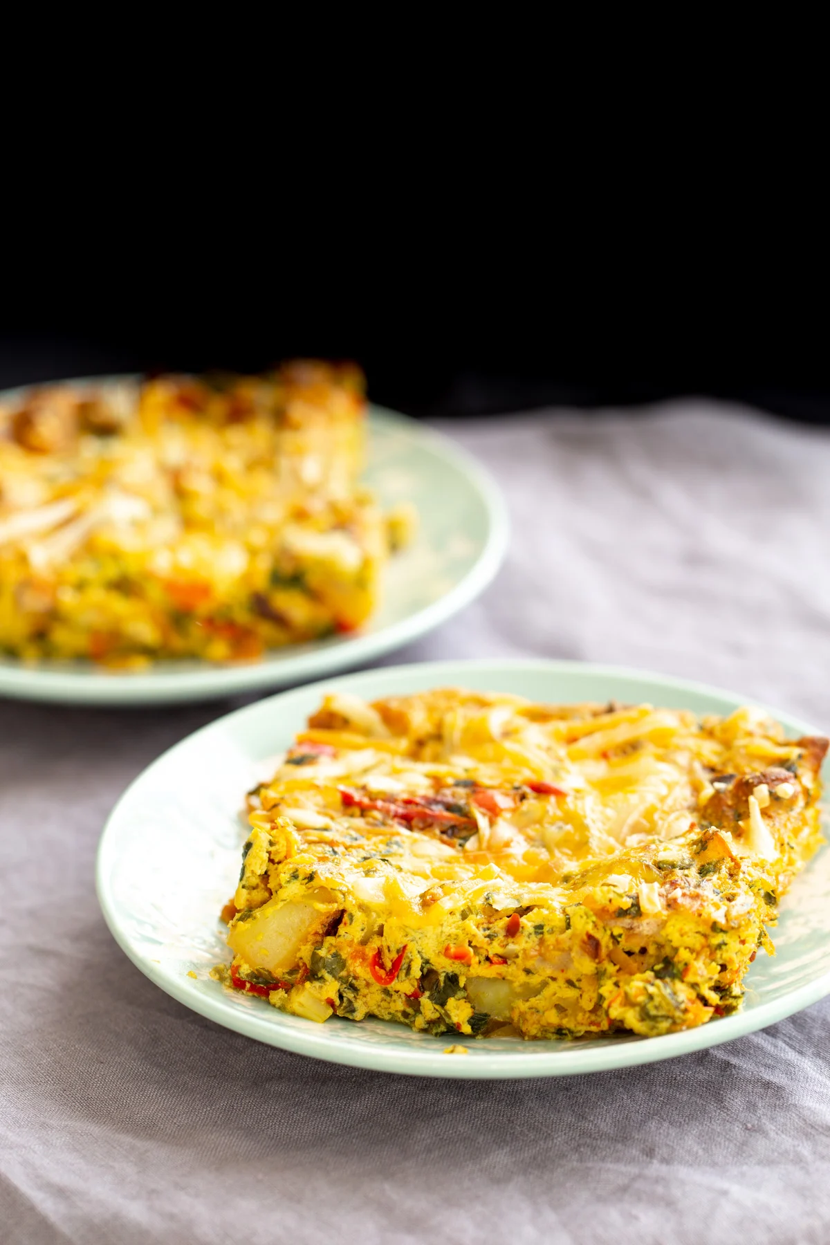 Vegan Mexican Egg Casserole with Tofu Eggs
