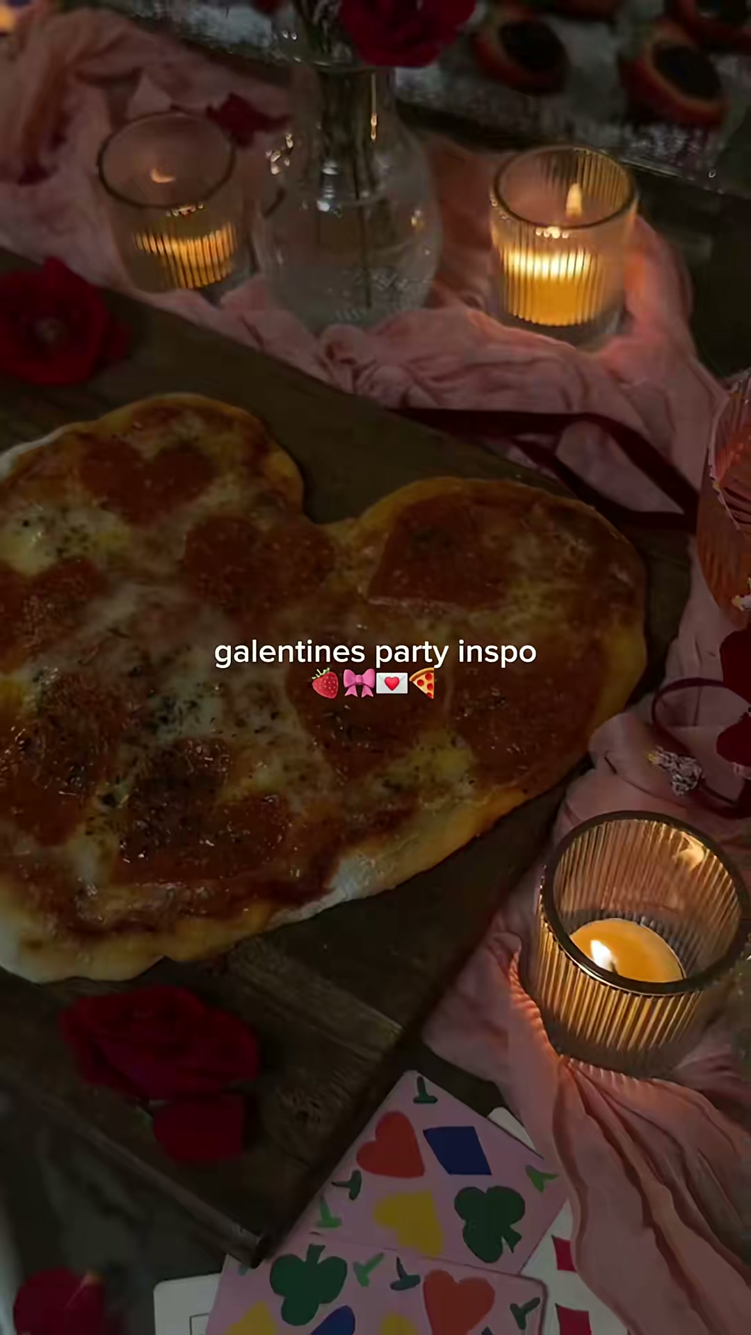 Homemade Heart-Shaped Pepperoni And Margherita Pizza