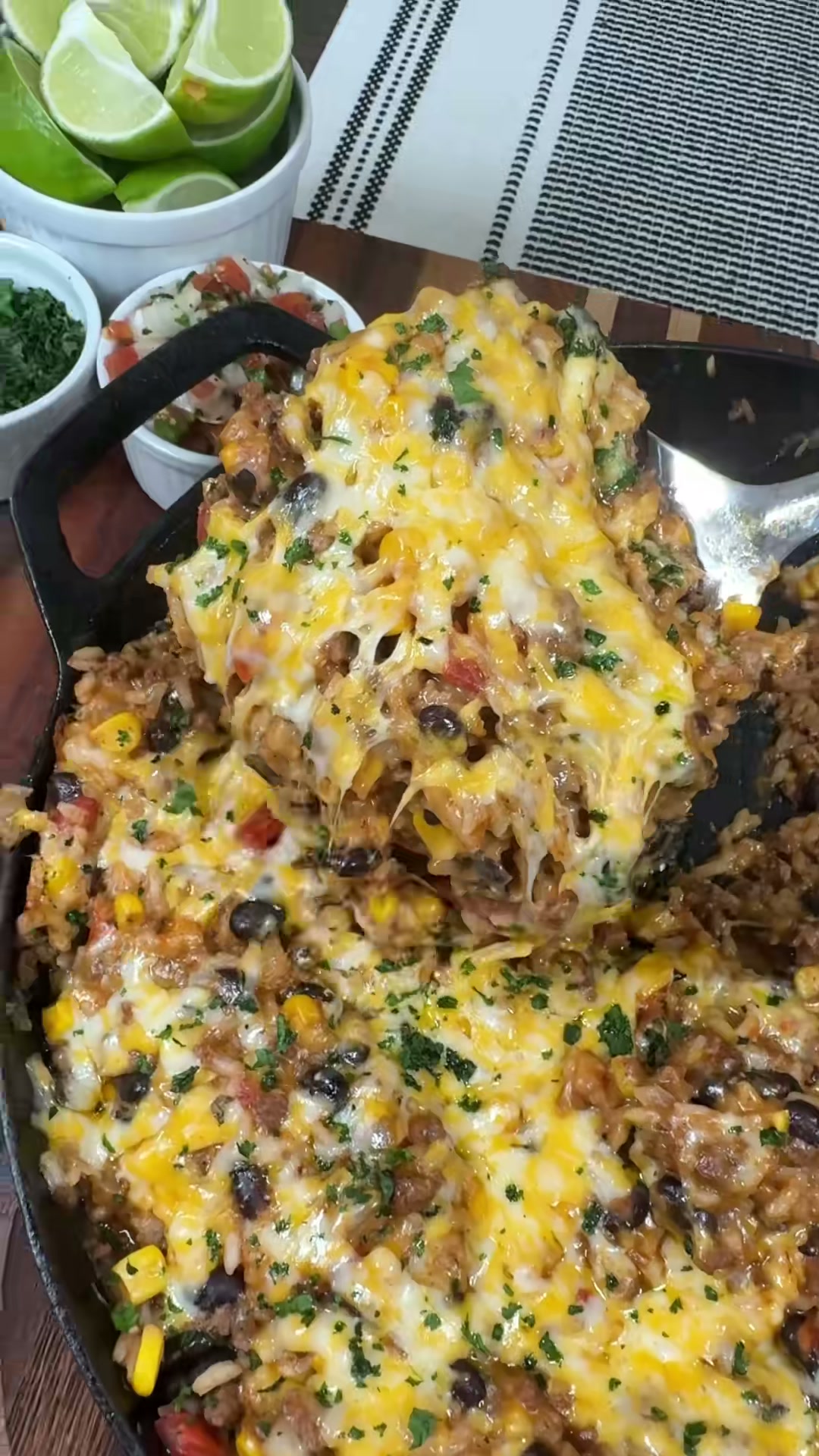 Cheesy Fiesta Taco Rice Skillet
