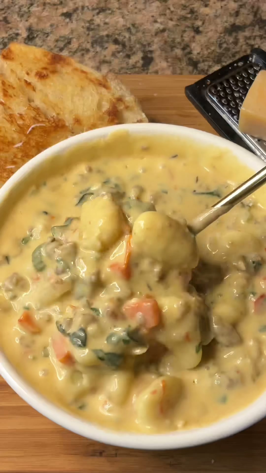 Creamy Italian Sausage and Gnocchi Soup