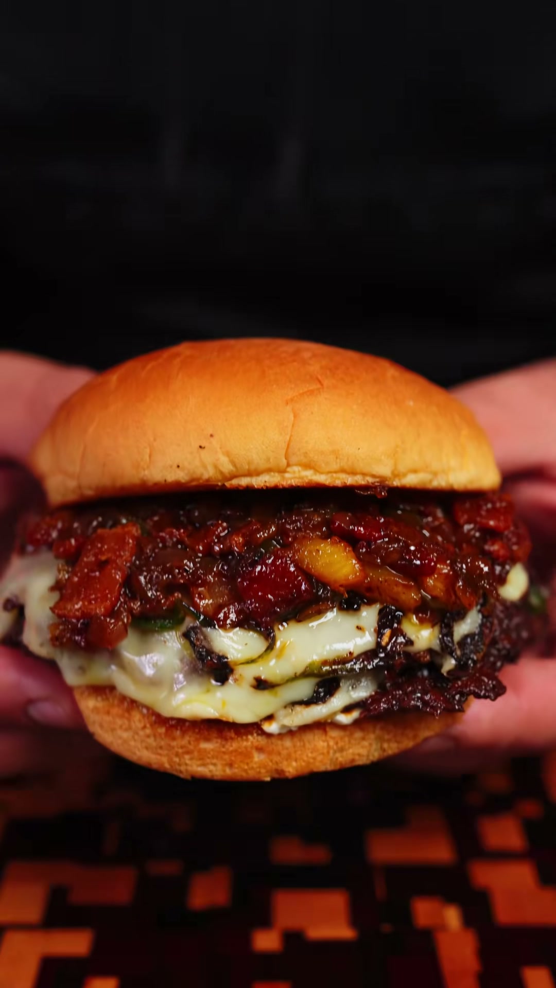 Pineapple Jalapeño Bacon Jam Smash Burger