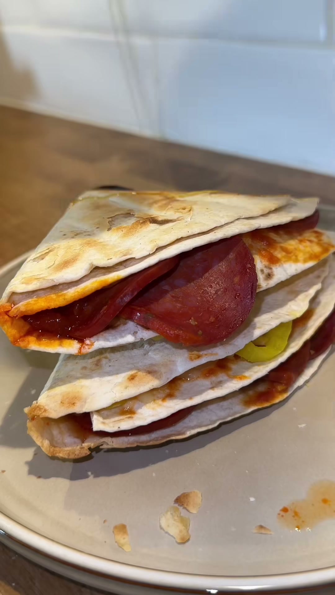 Spicy Pepperoni Tortilla Pockets