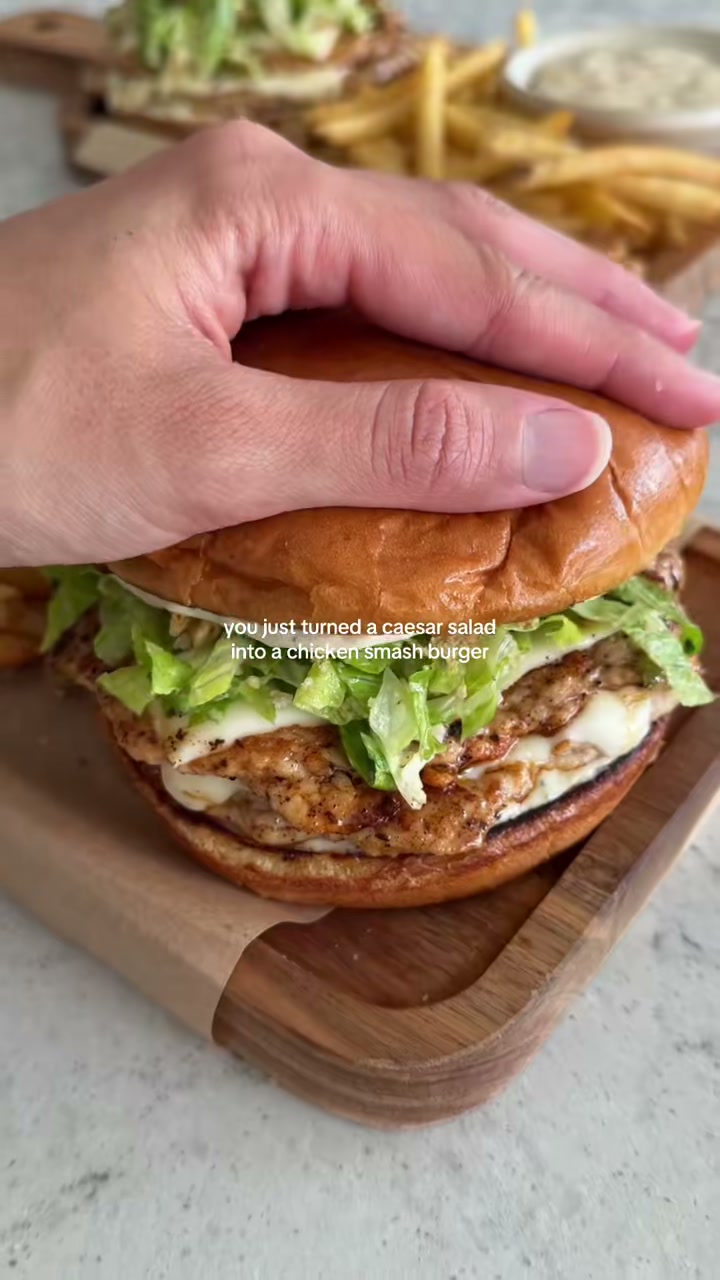 Chicken Caesar Smash Burger