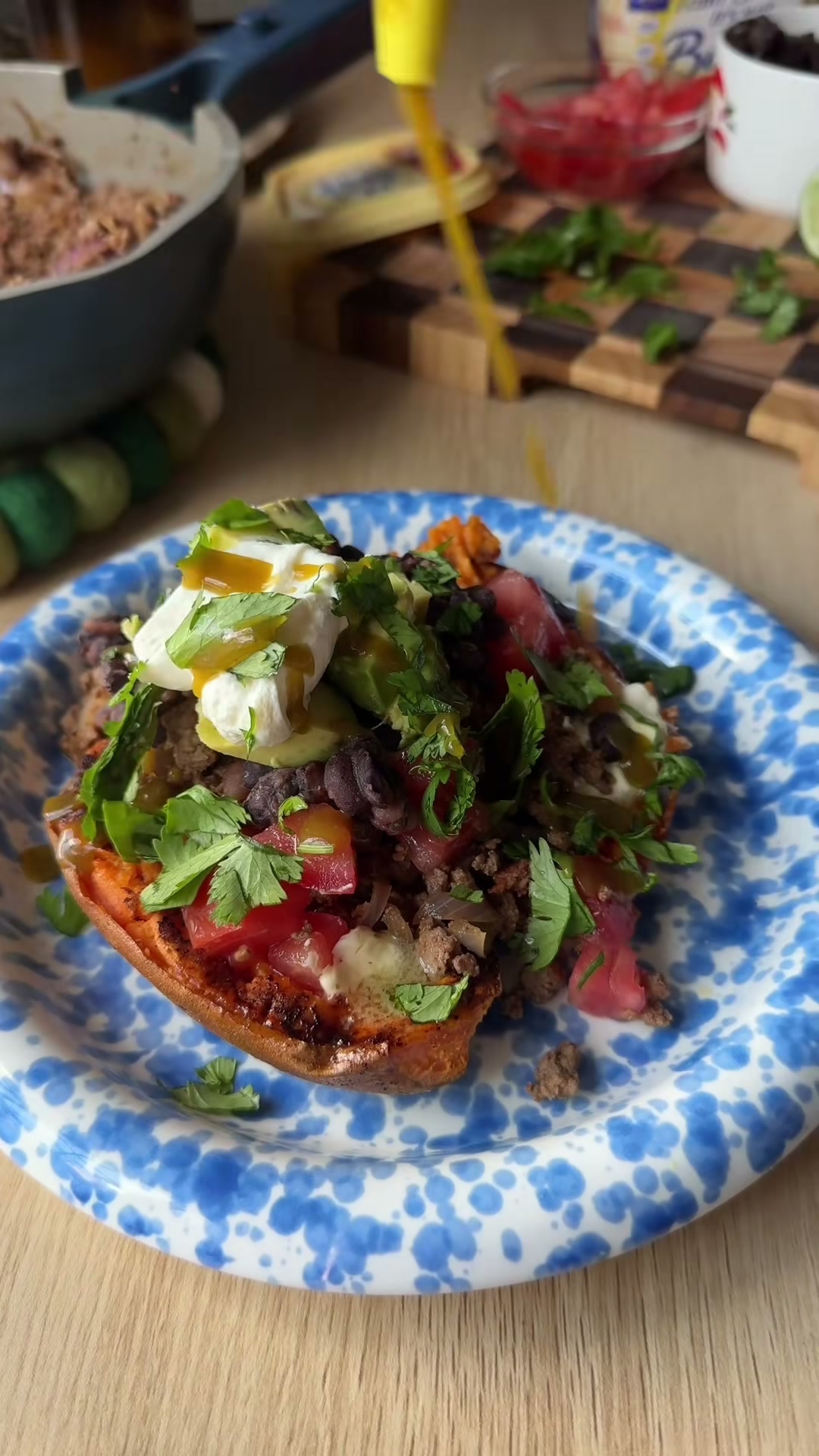 Loaded Taco Sweet Potatoes