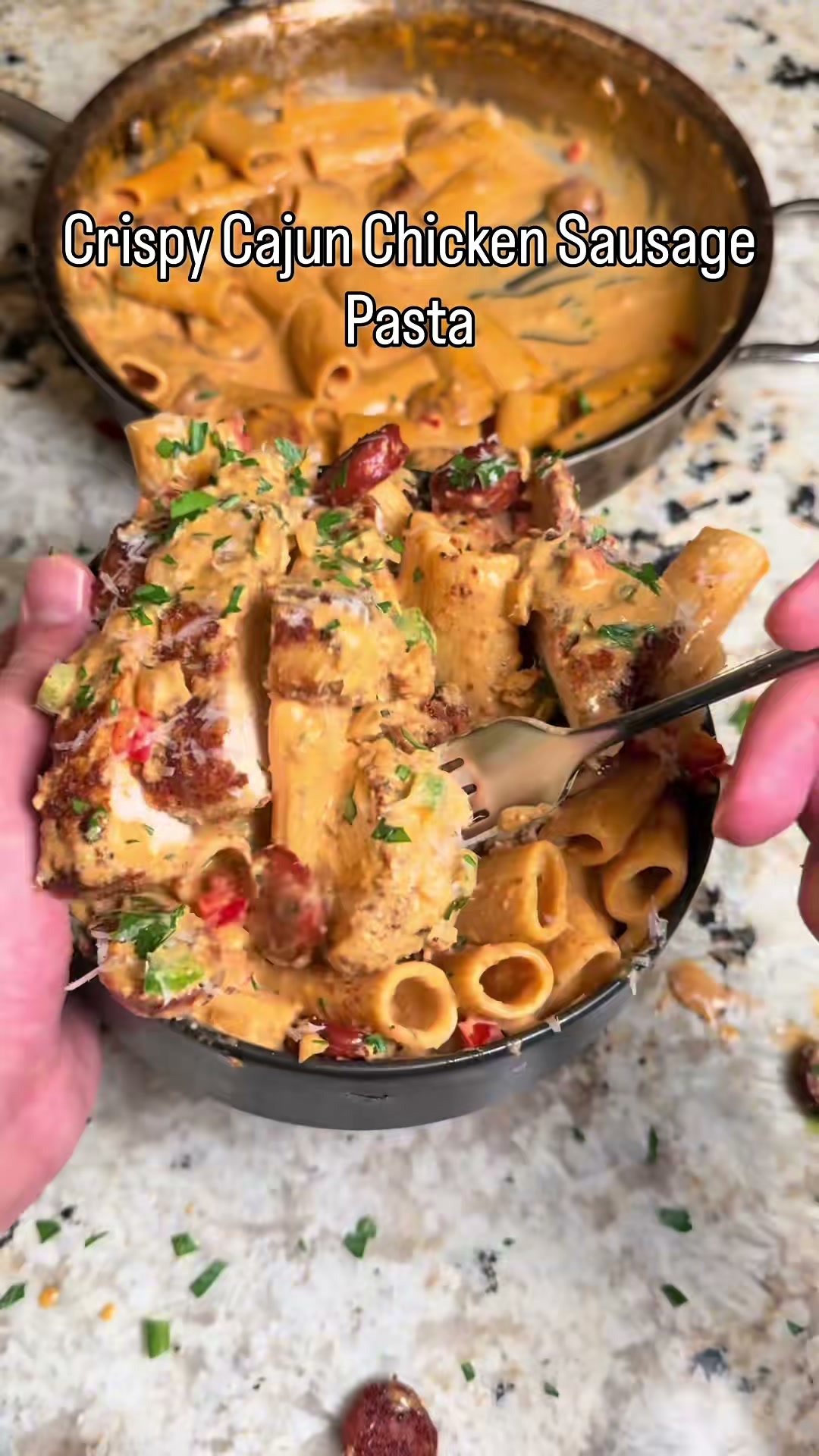 Crispy Cajun Chicken Sausage Pasta