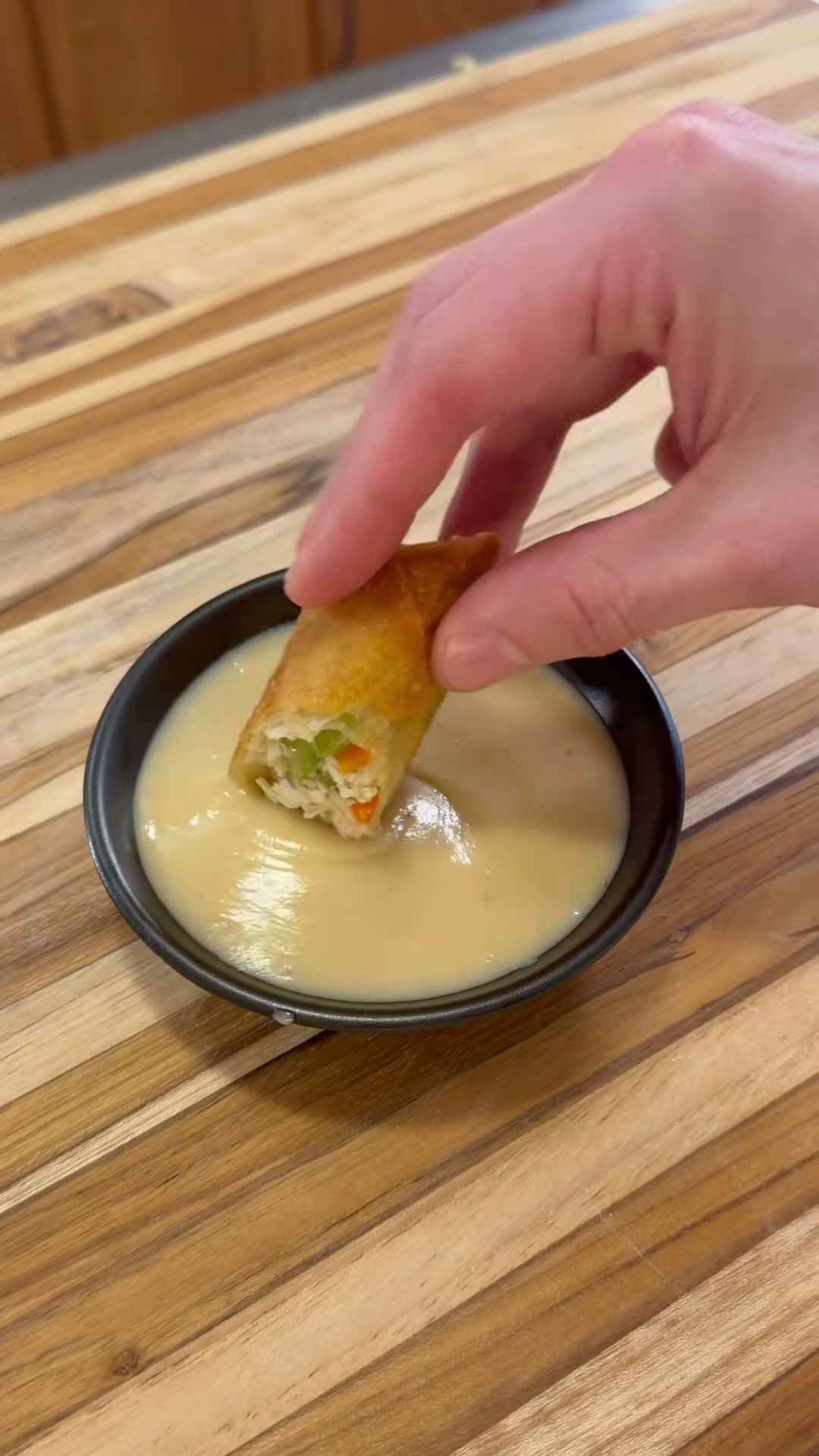 Chicken Pot Pie Egg Rolls