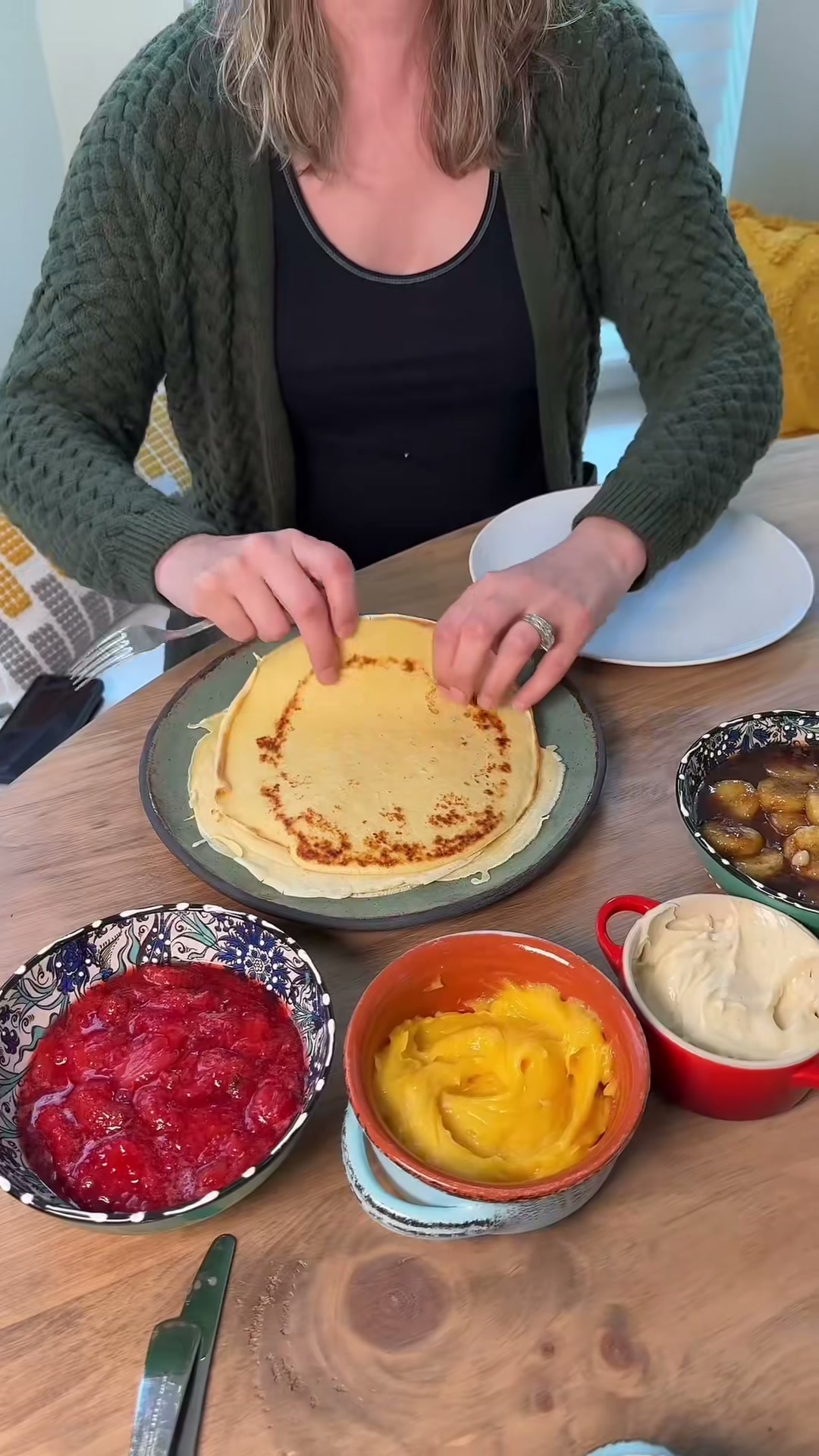 Homemade Crepes with Toppings Bar