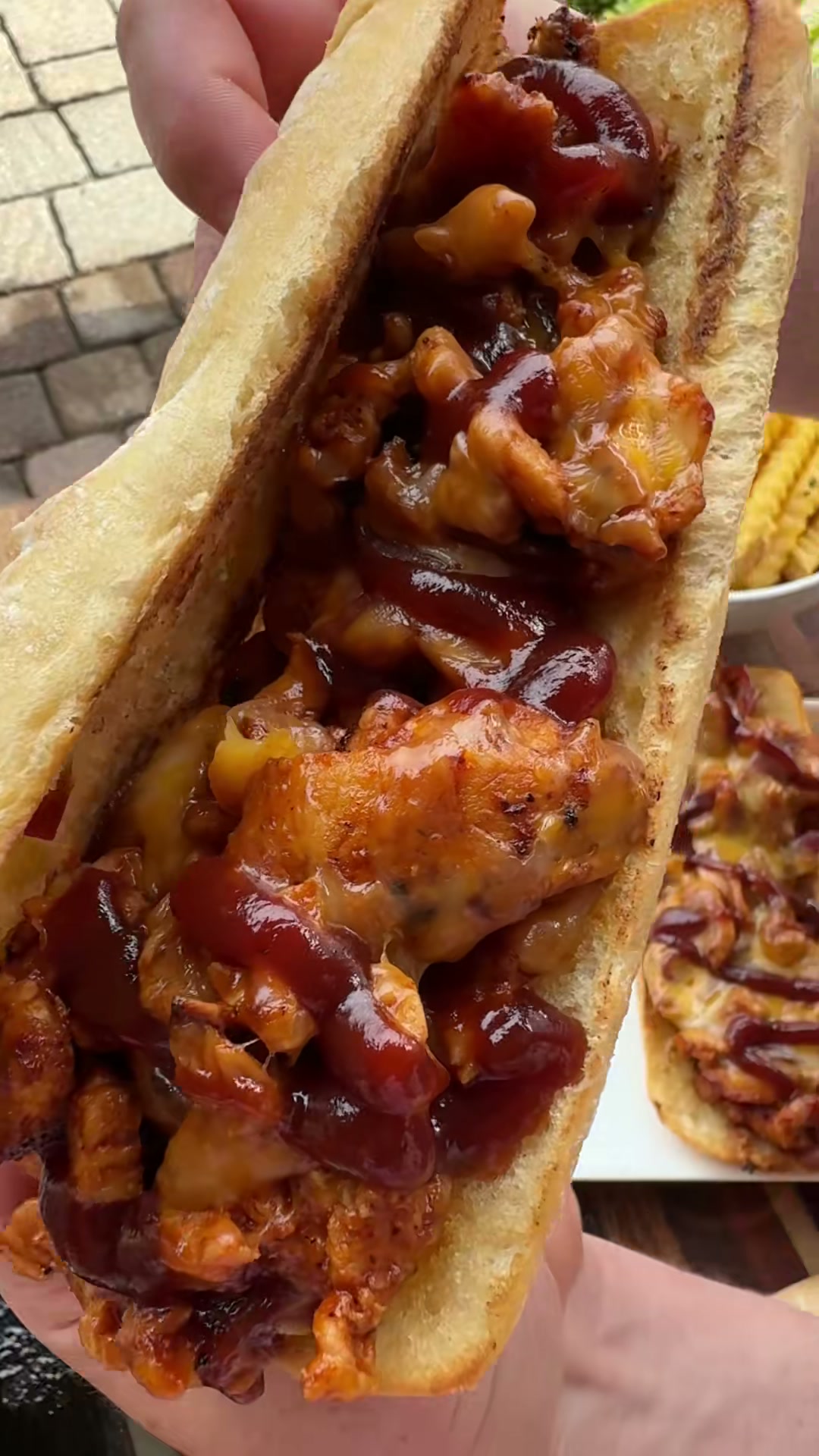 Cheesy BBQ Chicken Sandwiches