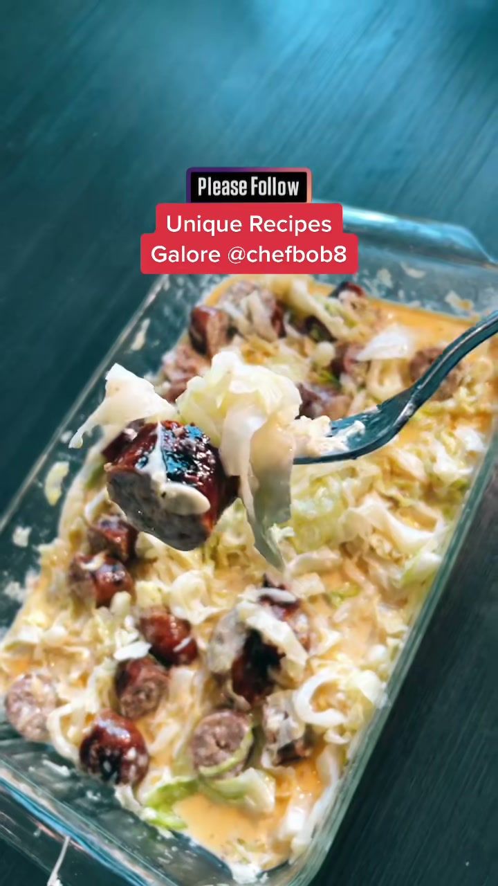 Grilled Sausage and Cabbage Alfredo